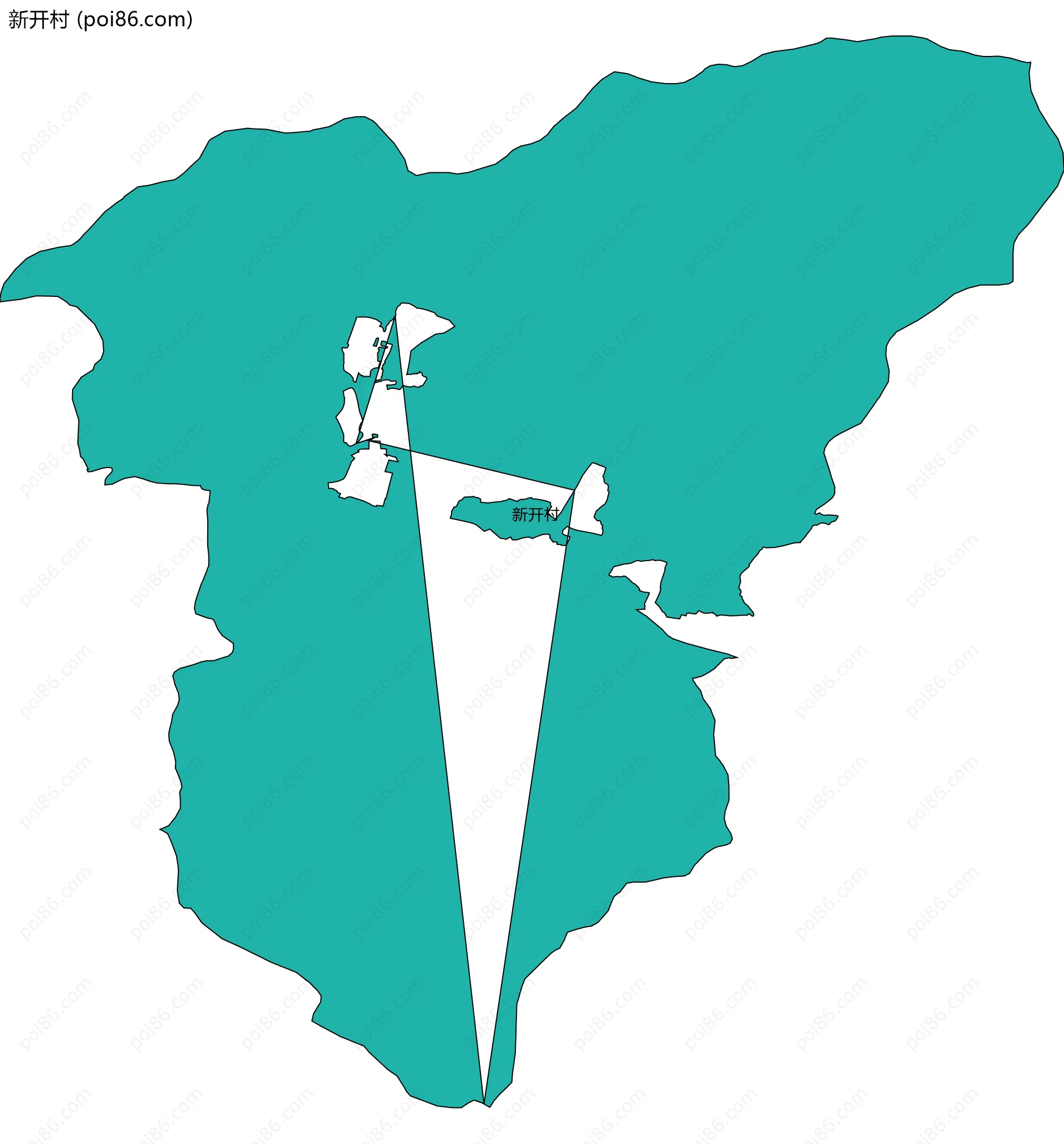 新开村边界地图