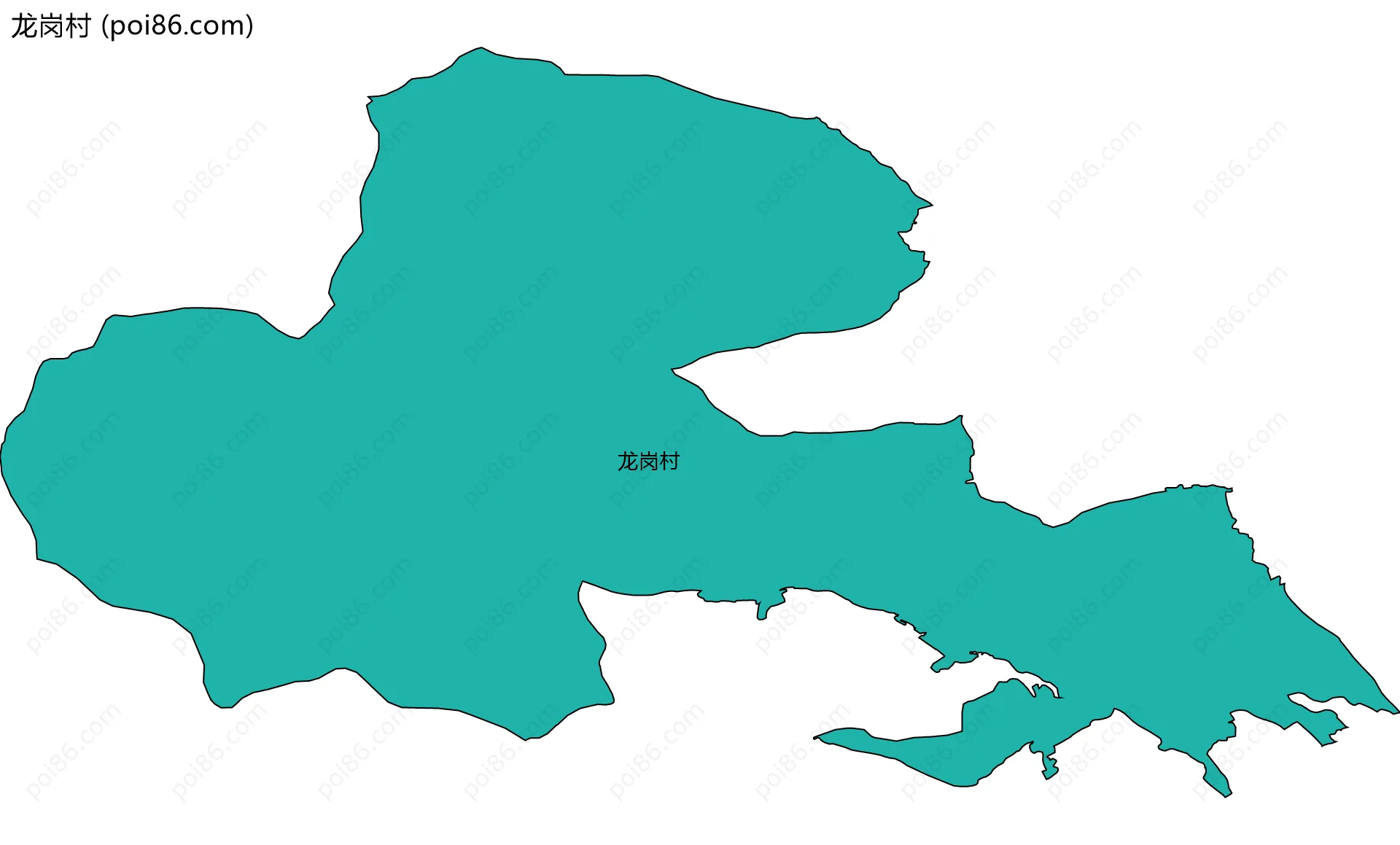 龙岗村边界地图