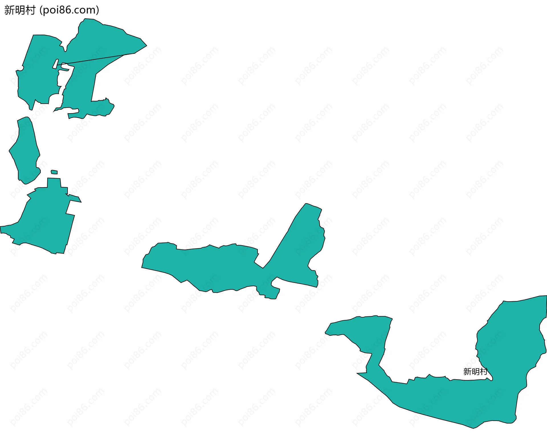 新明村边界地图