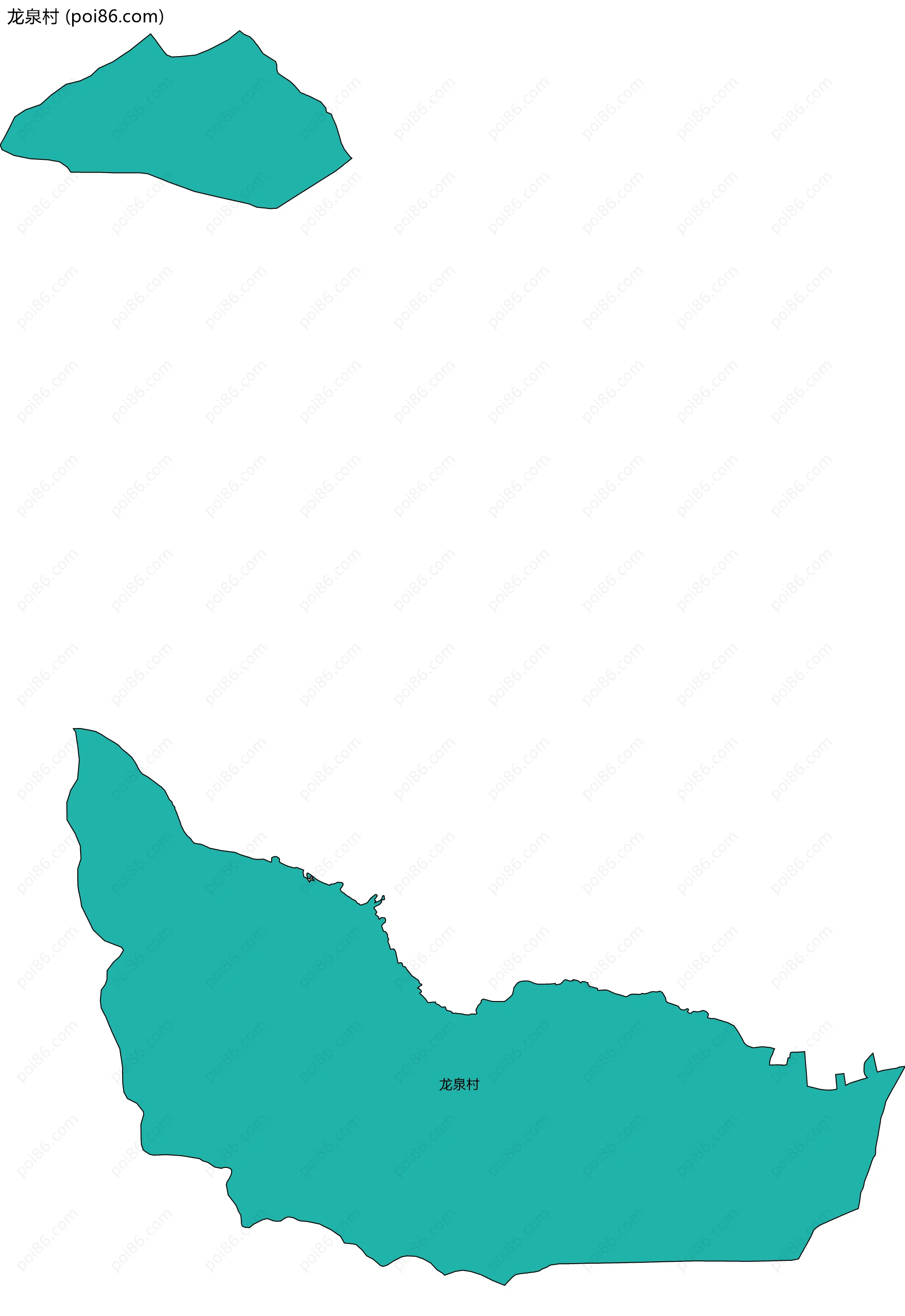 龙泉村边界地图