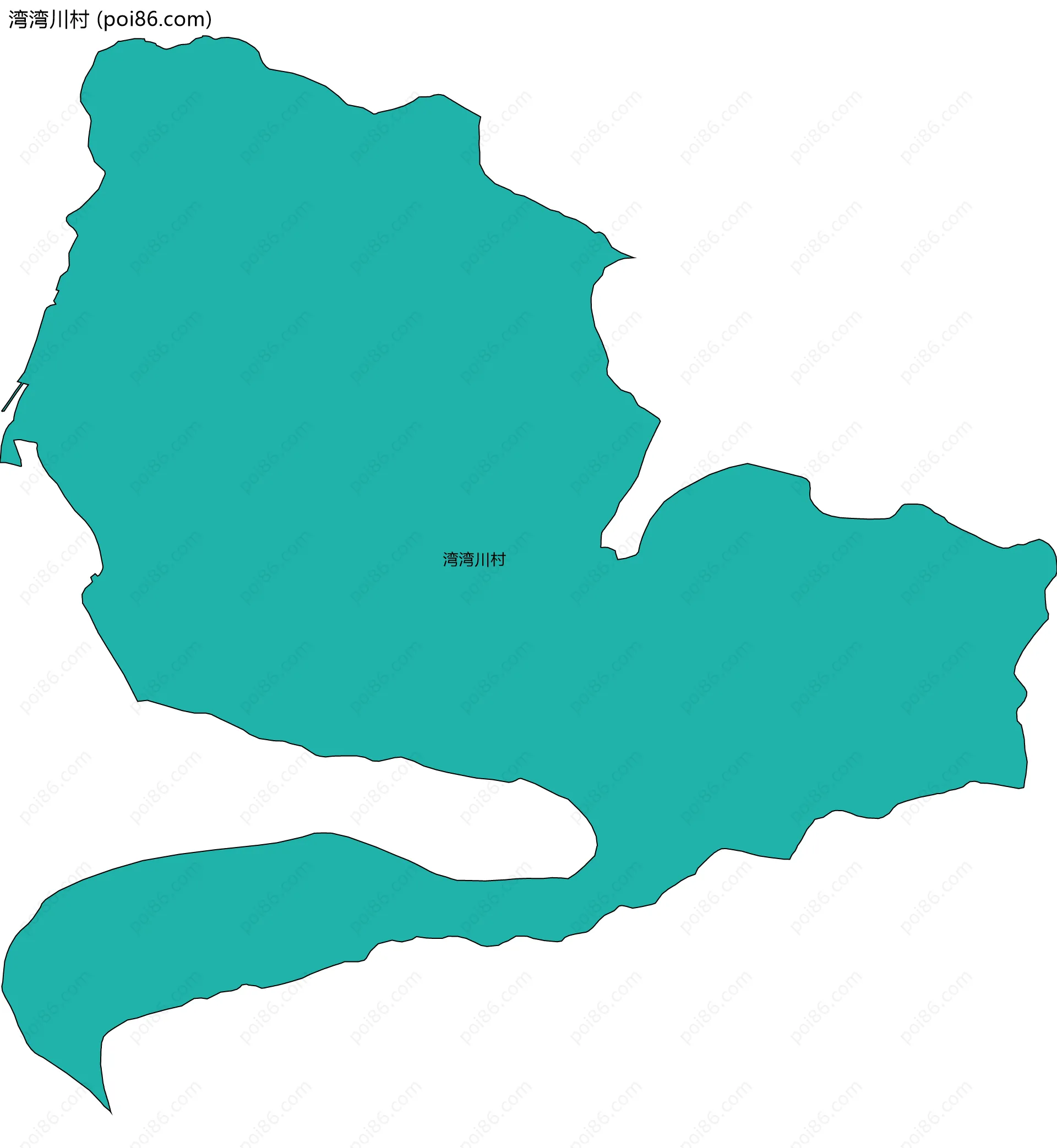湾湾川村边界地图