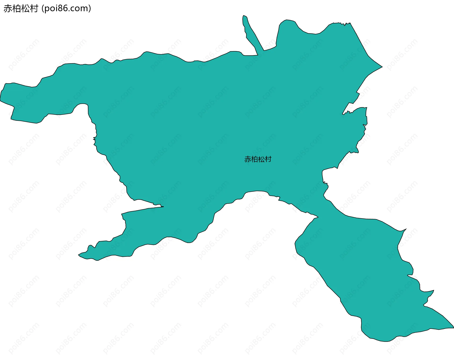 赤柏松村边界地图