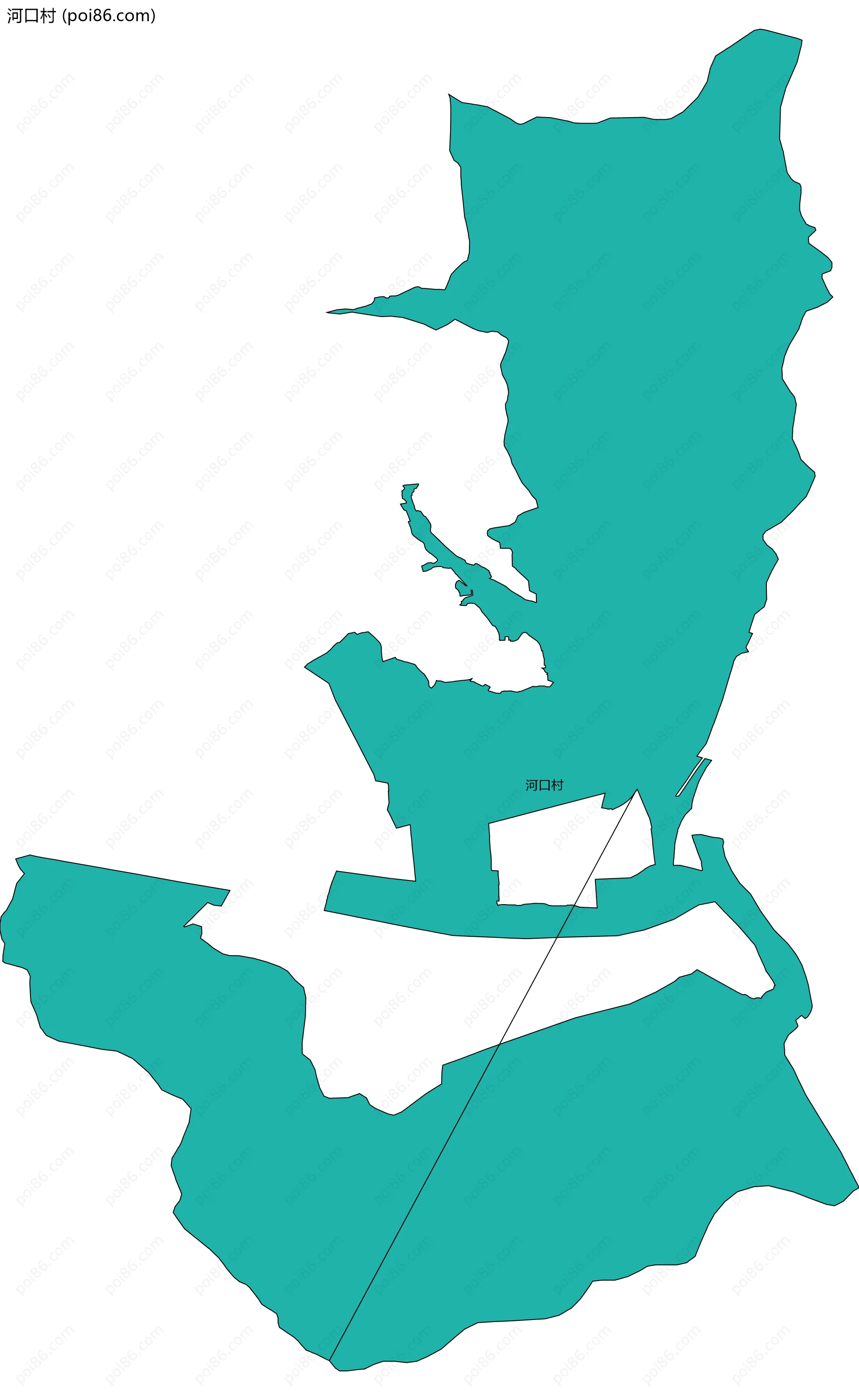 河口村边界地图