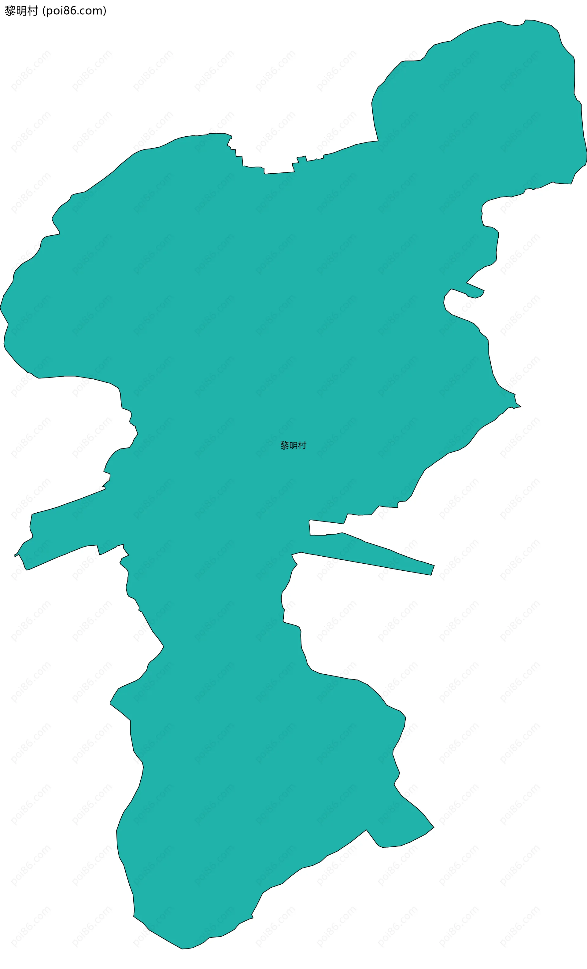 黎明村边界地图