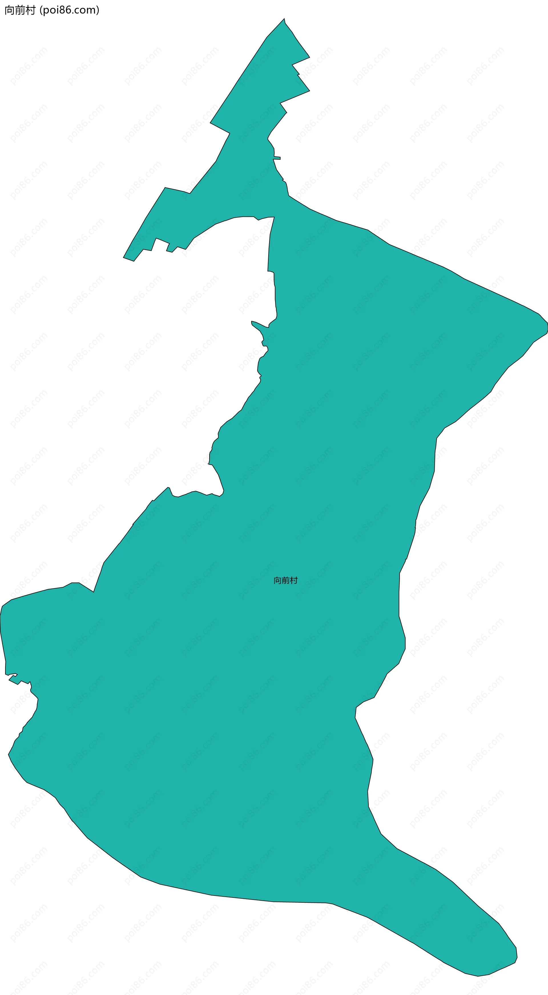 向前村边界地图