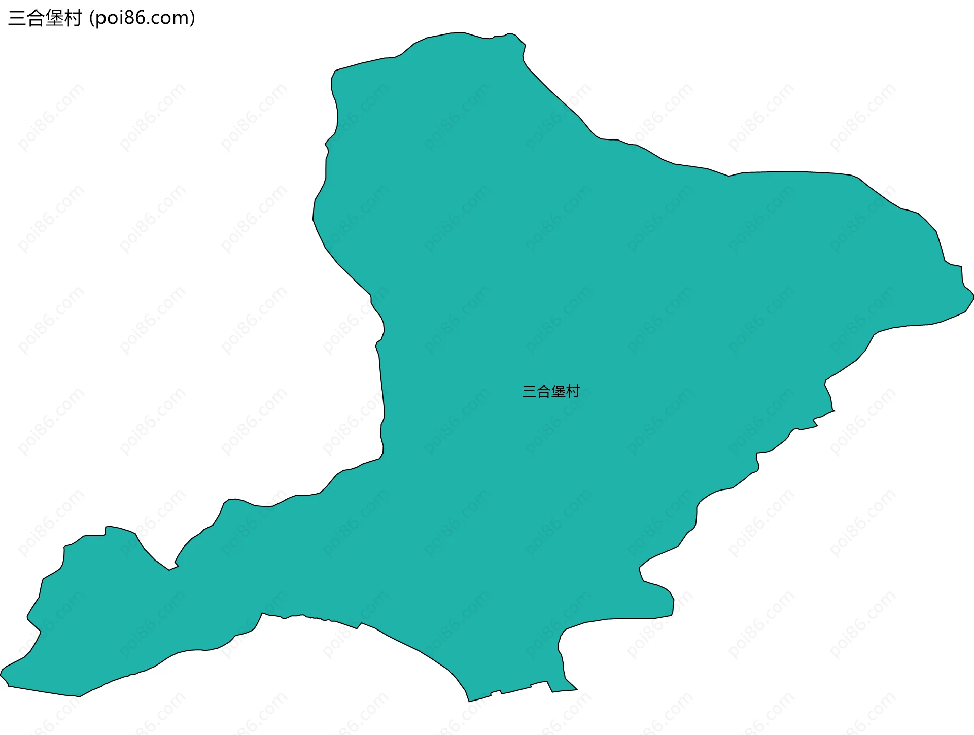 三合堡村边界地图