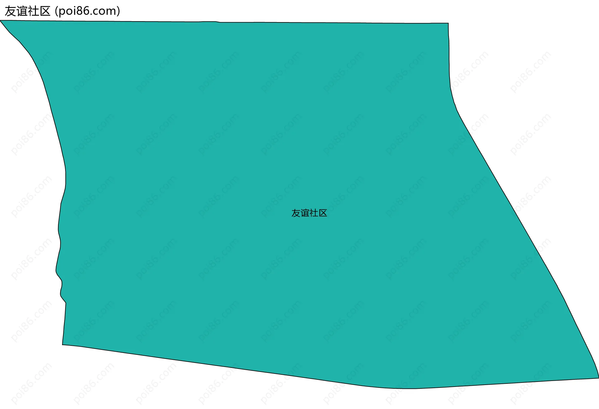 友谊社区边界地图