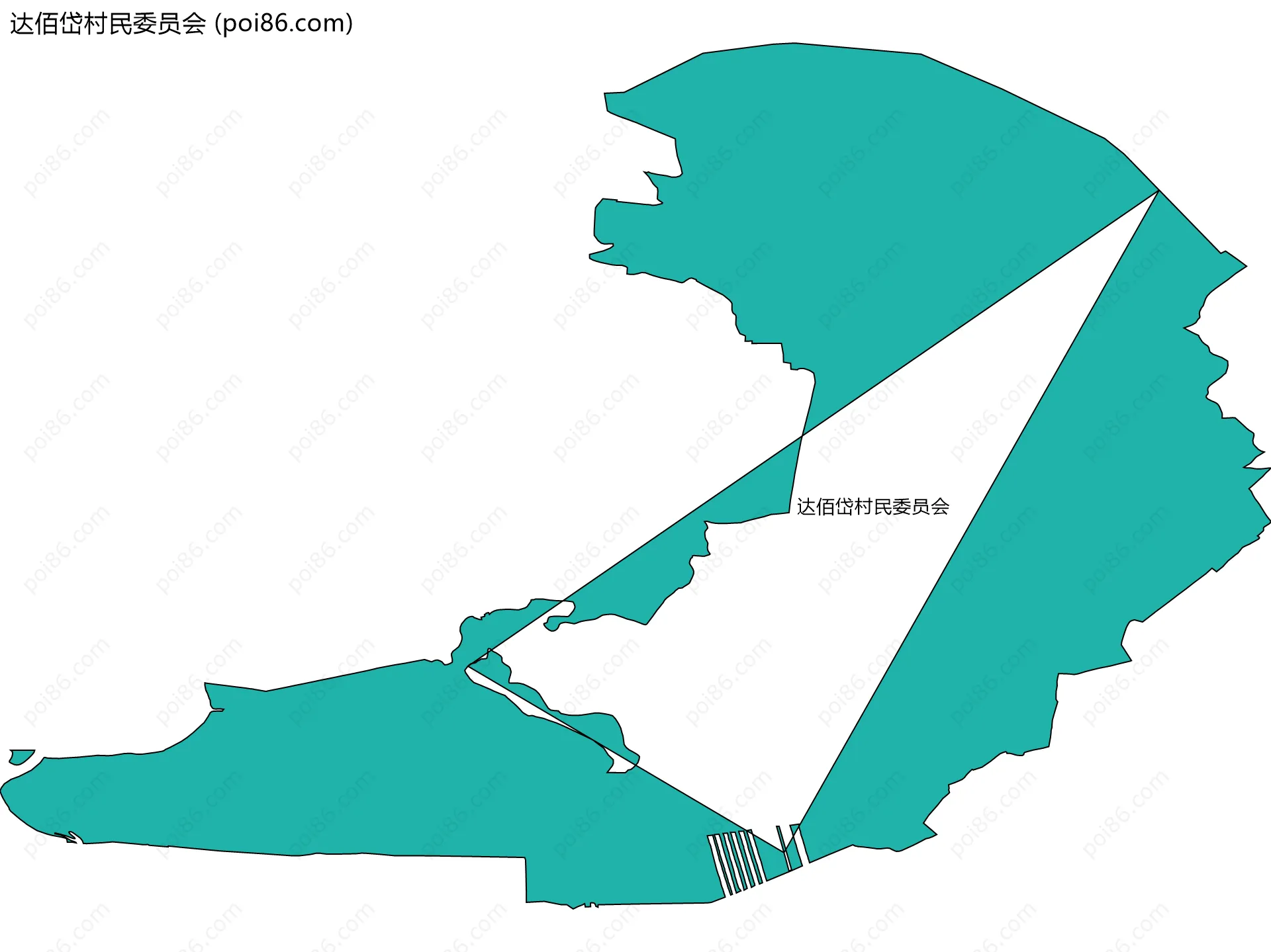 达佰岱村民委员会边界地图
