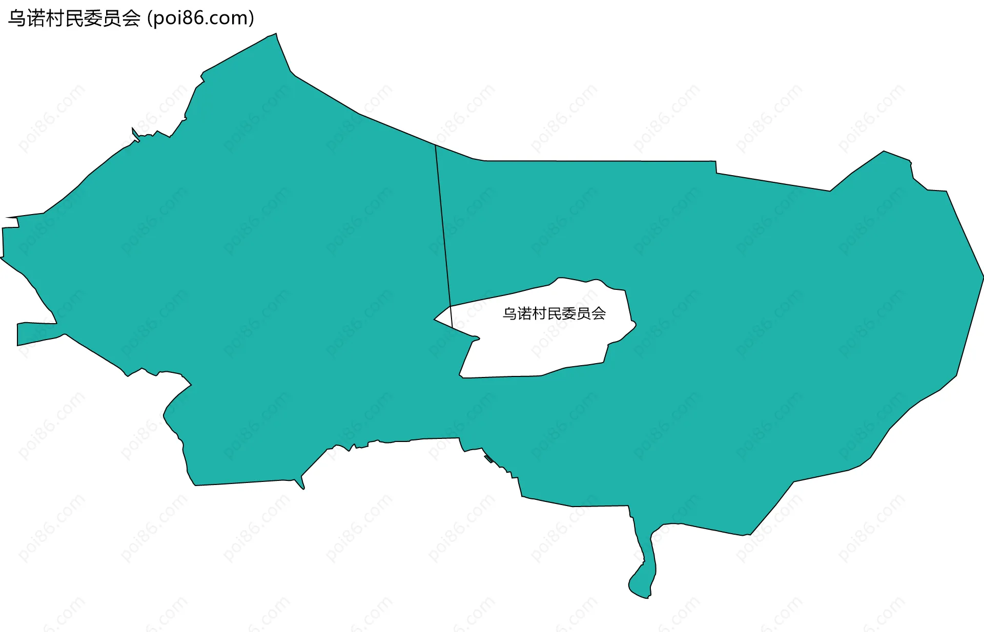 乌诺村民委员会边界地图