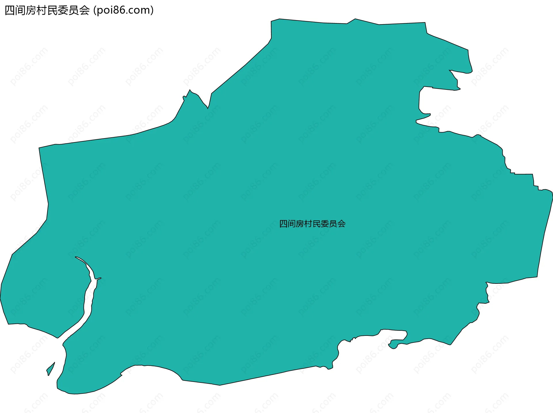四间房村民委员会边界地图