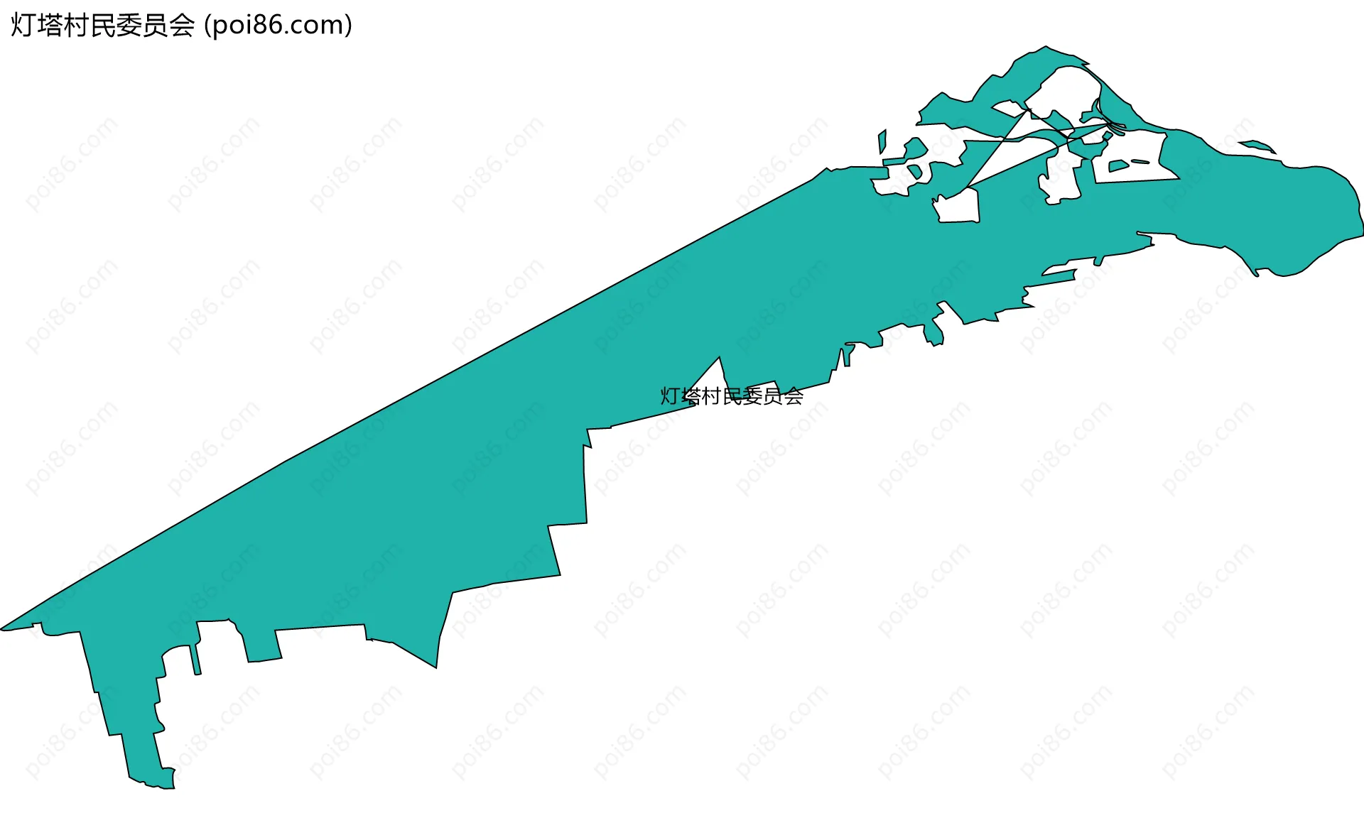 灯塔村民委员会边界地图