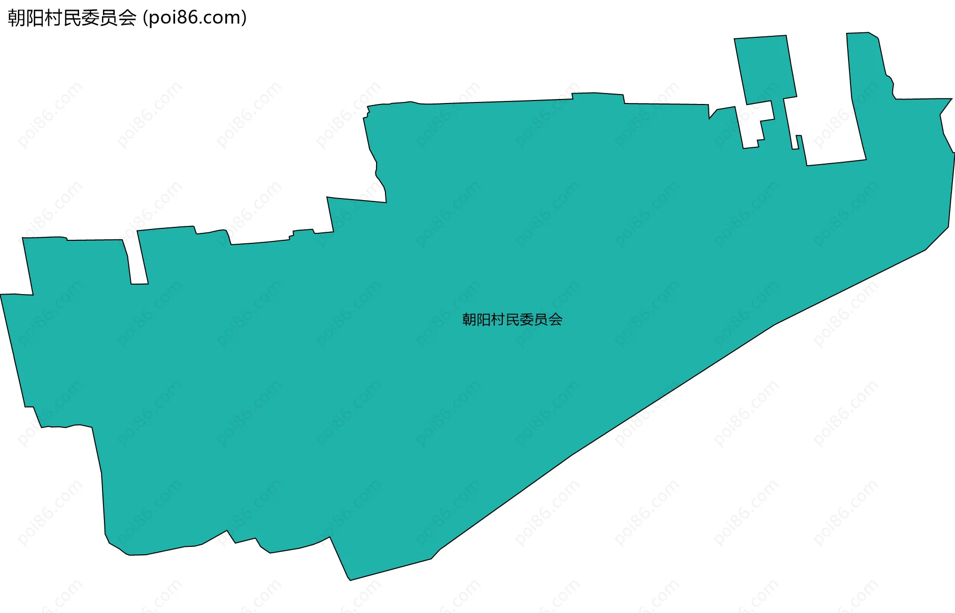 朝阳村民委员会边界地图