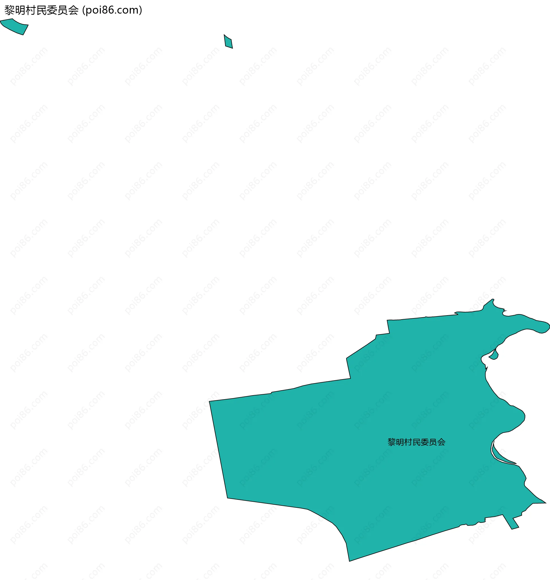 黎明村民委员会边界地图