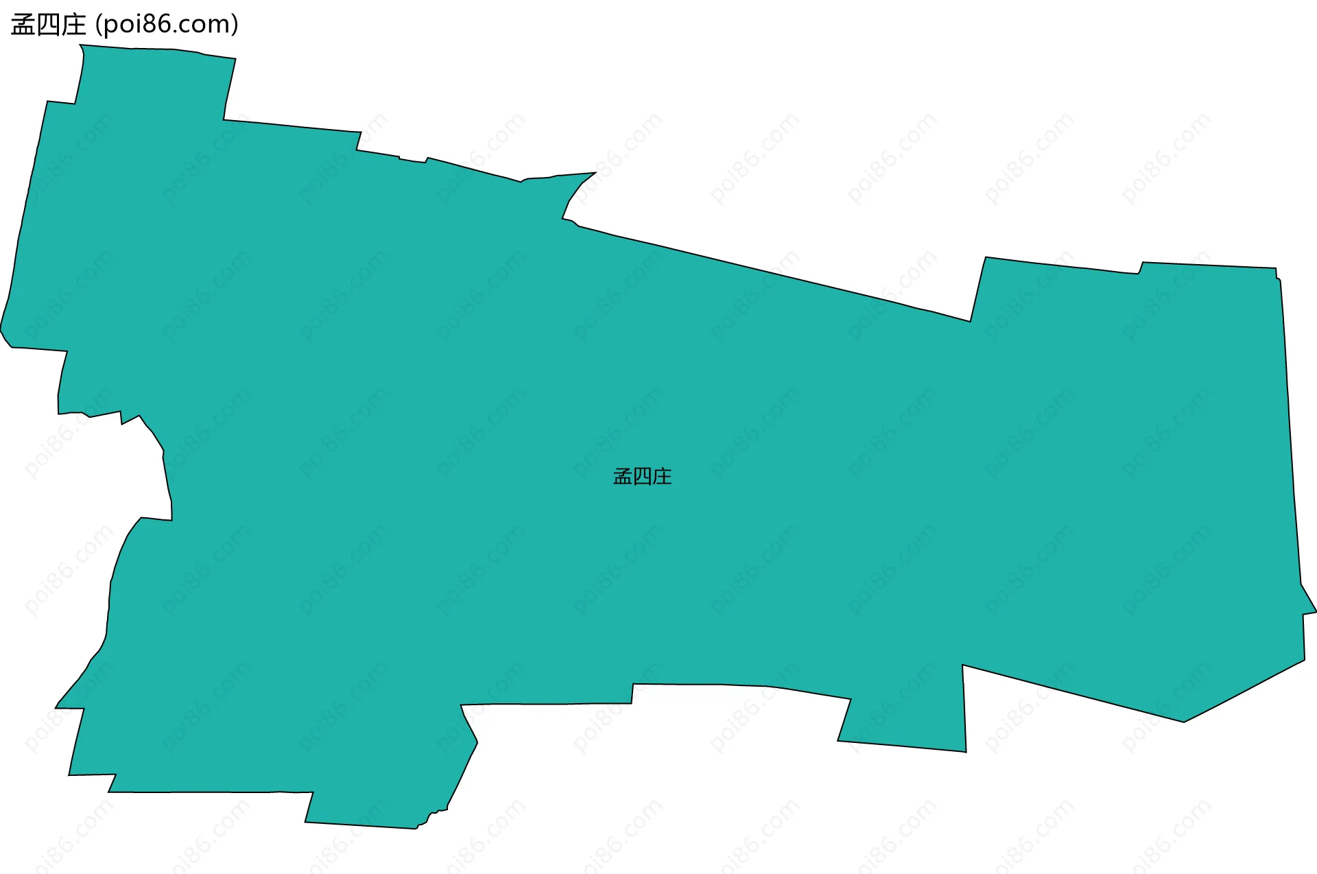 孟四庄边界地图