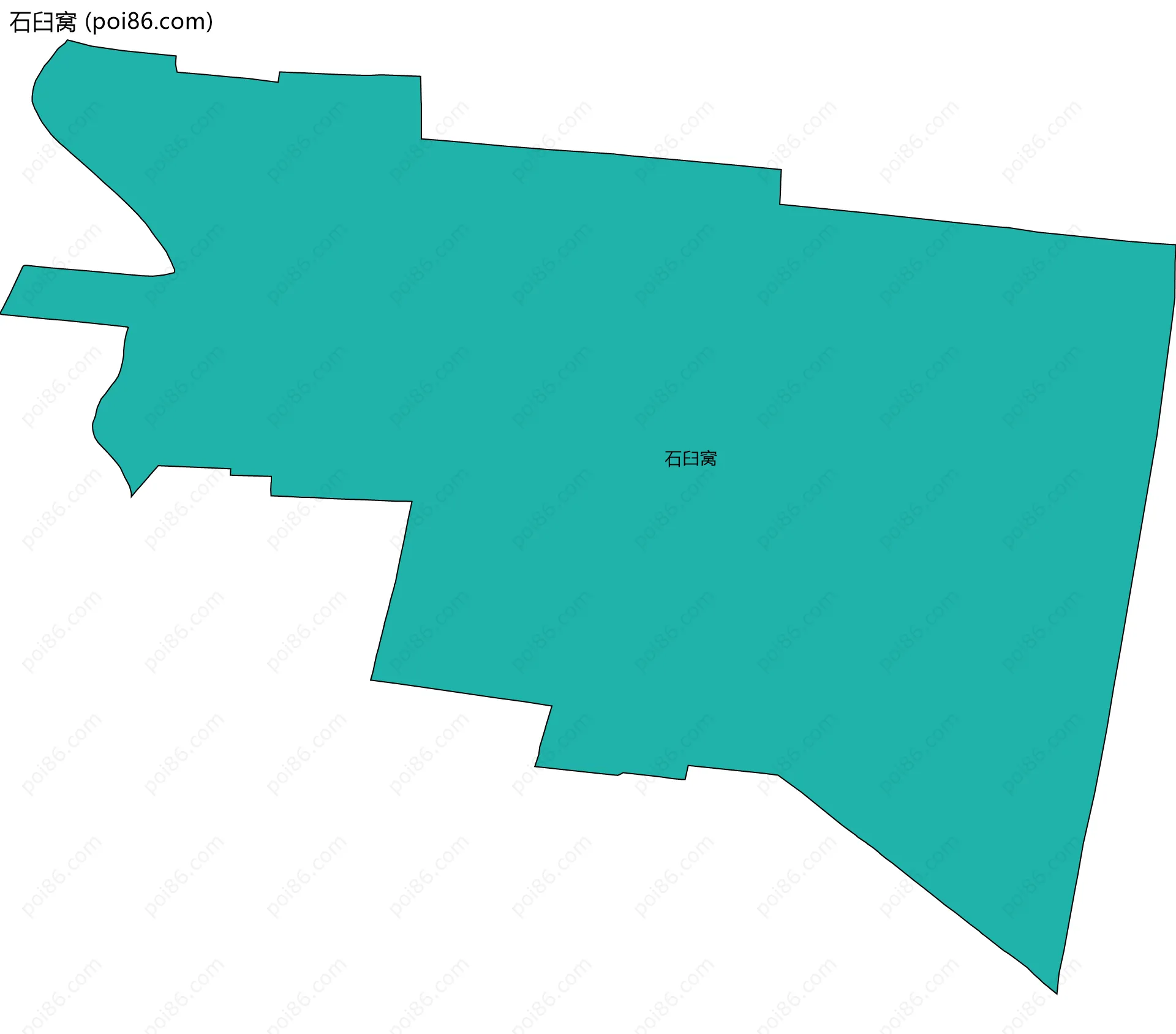 石臼窝边界地图