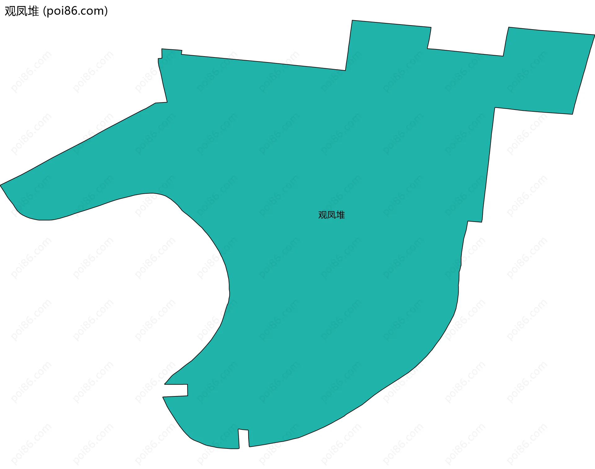 观凤堆边界地图