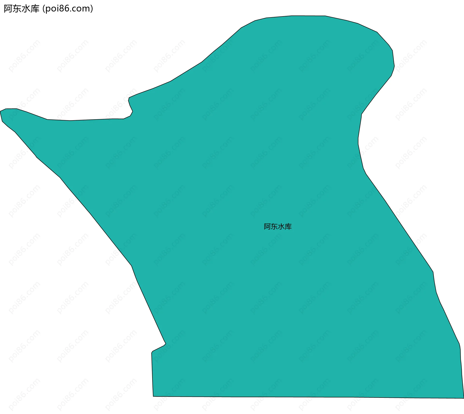 阿东水库边界地图