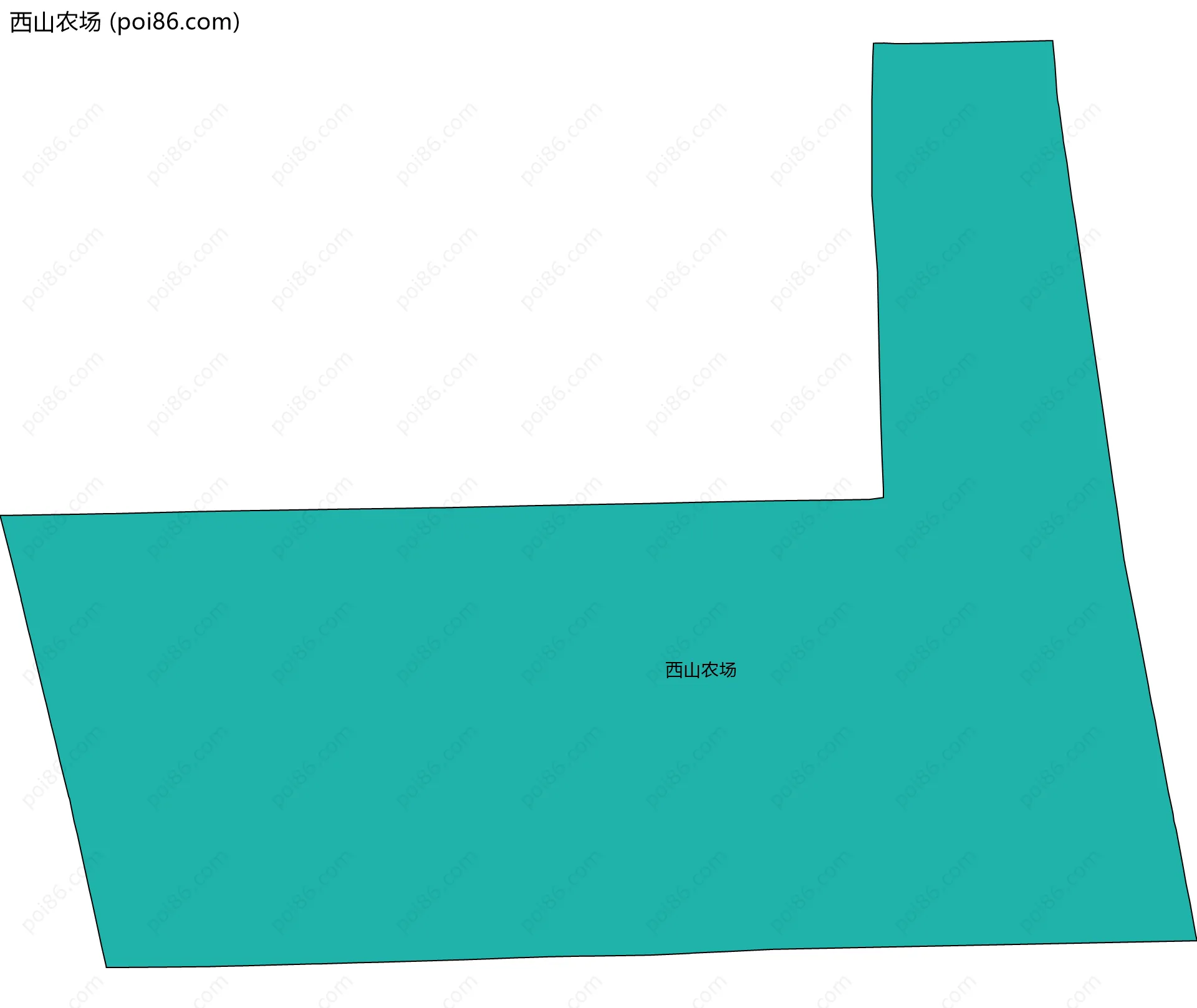 西山农场边界地图
