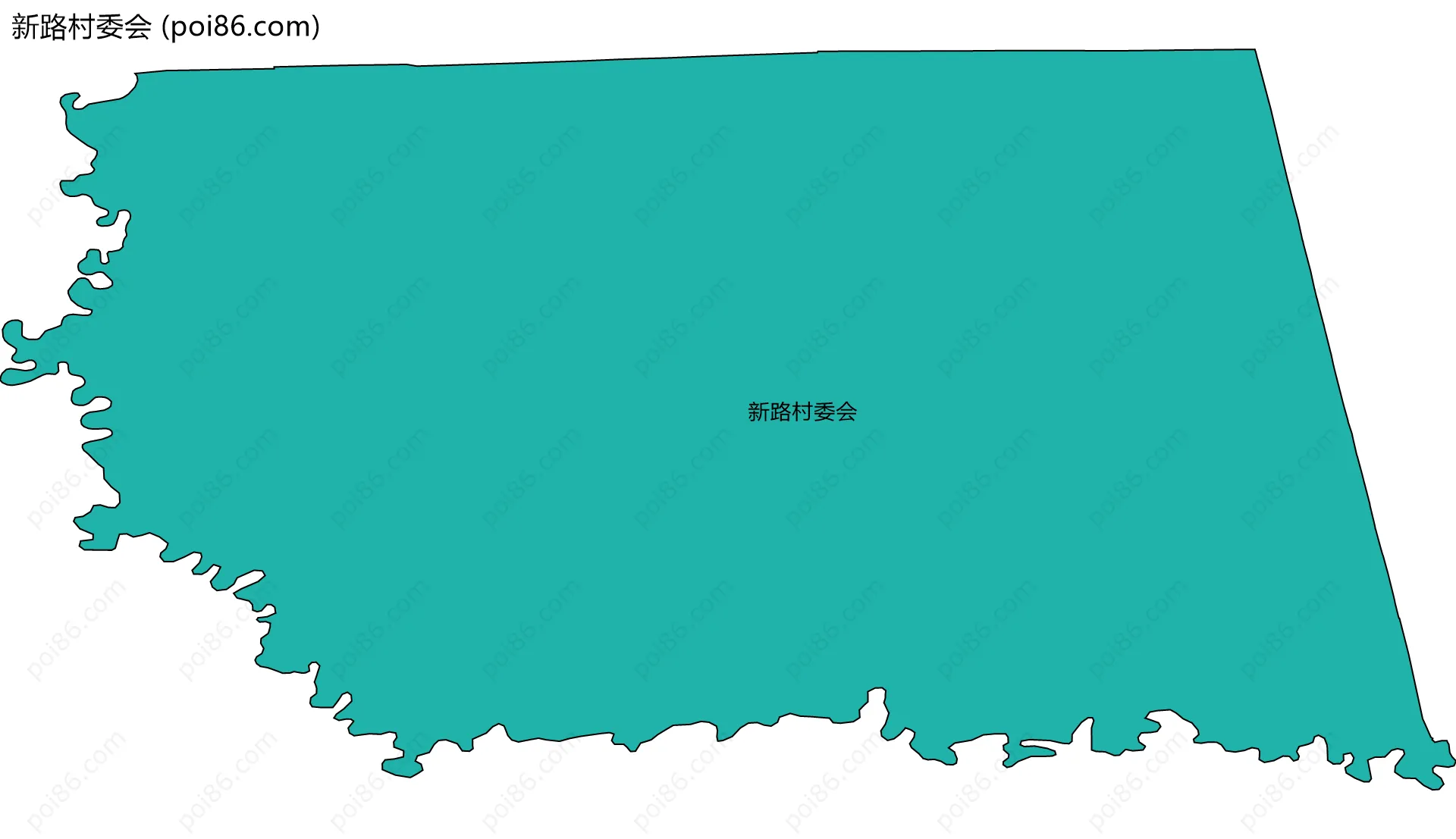 新路村委会边界地图