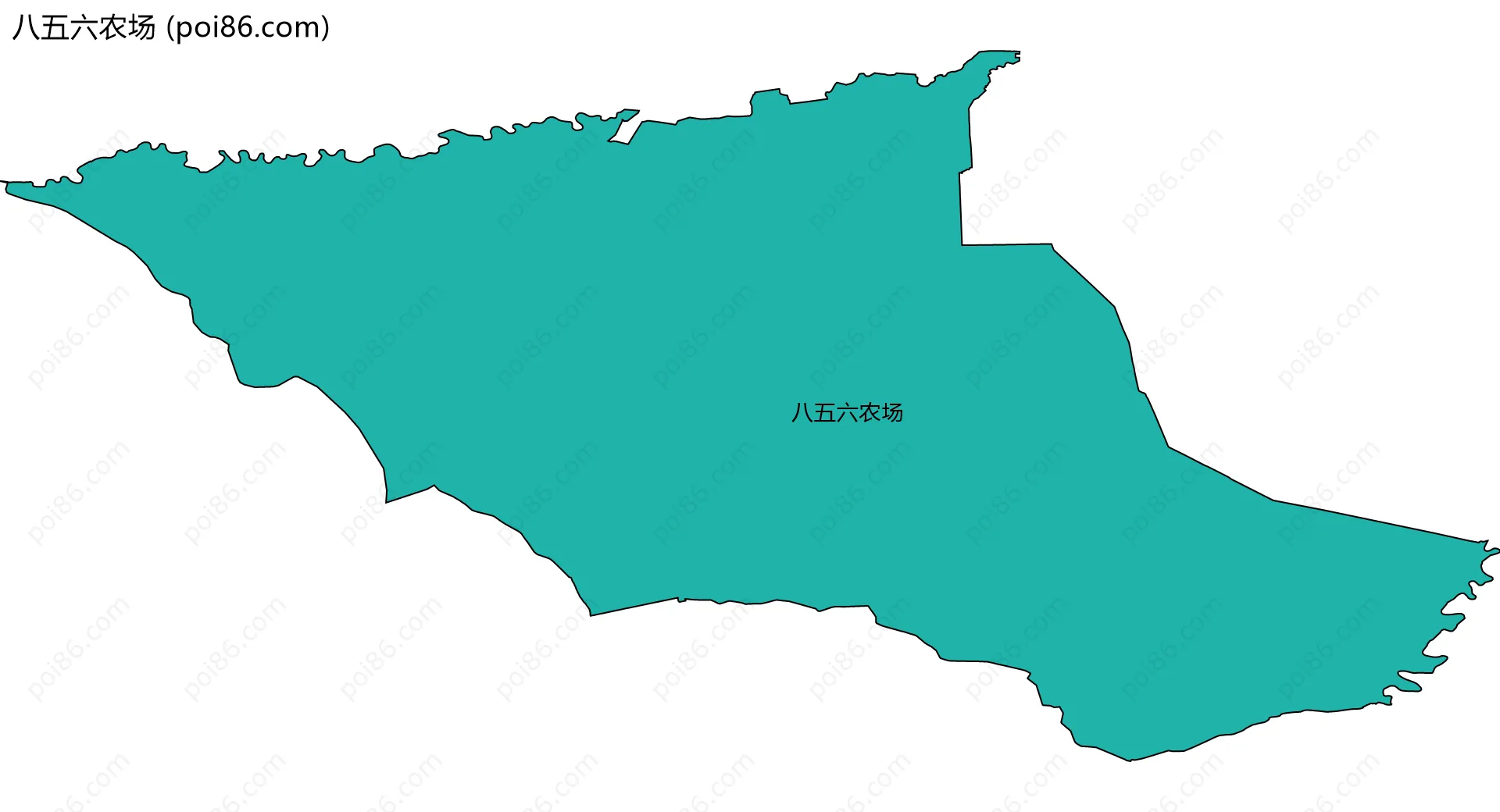 八五六农场边界地图(五级行政区划)