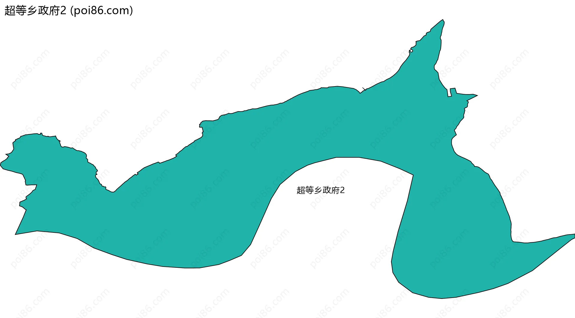 超等乡政府2边界地图