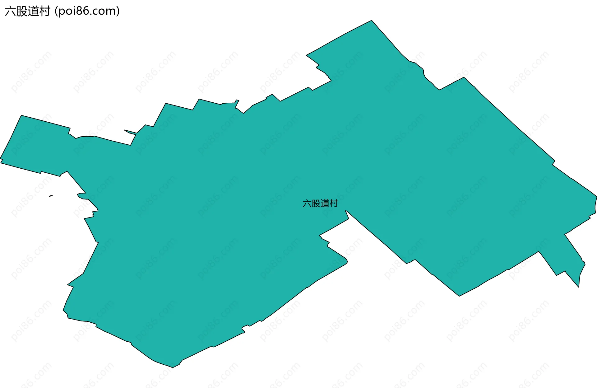 六股道村边界地图