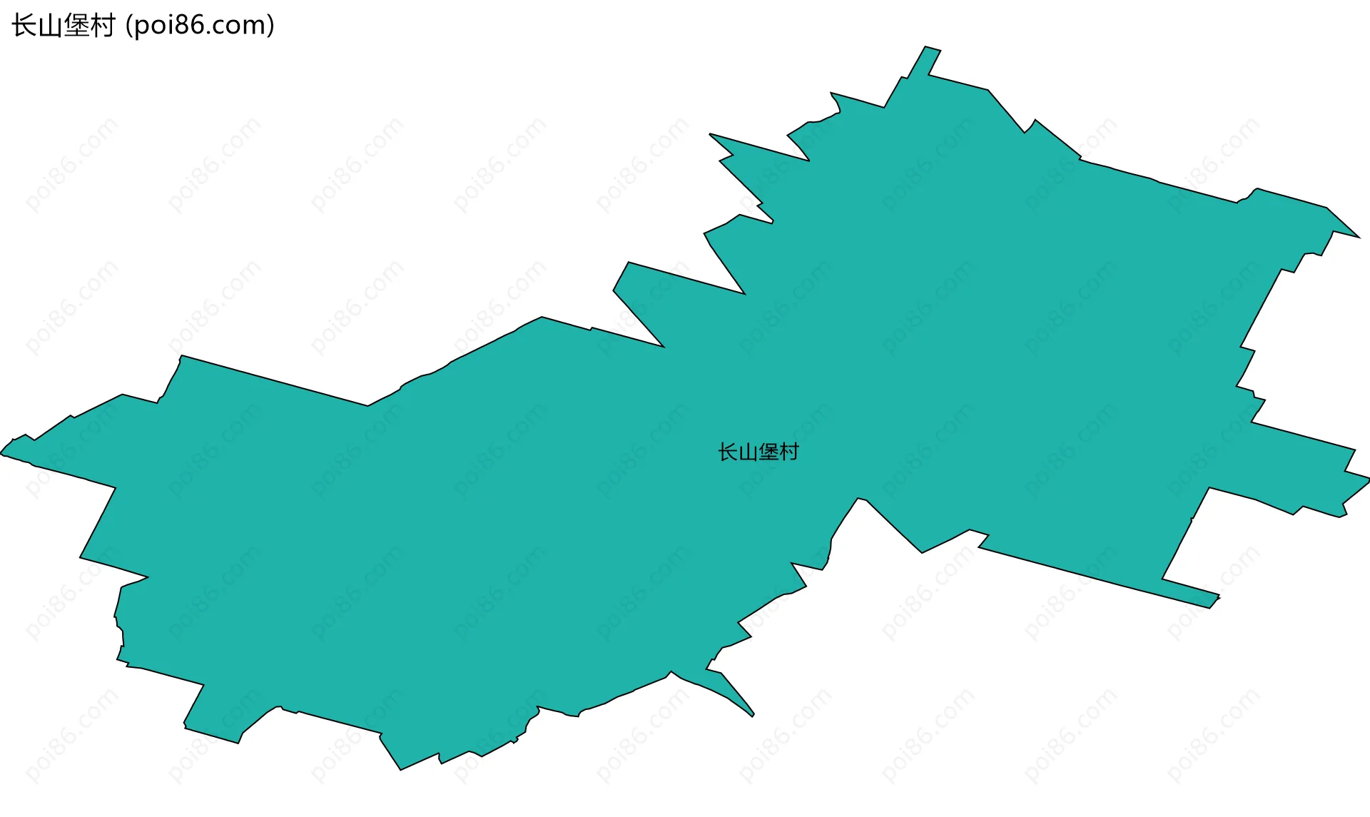 长山堡村边界地图