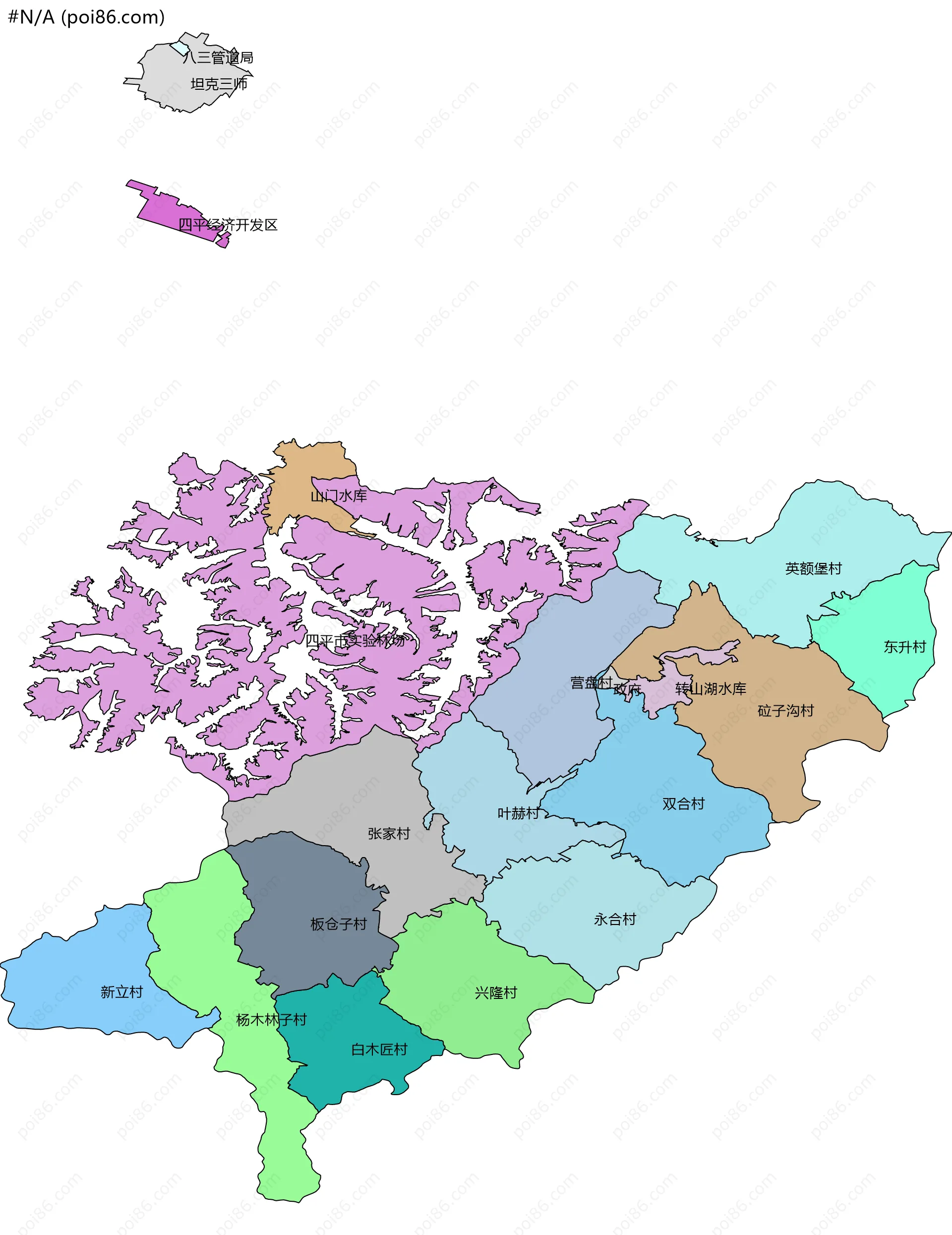 #N/A边界地图(五级行政区划)