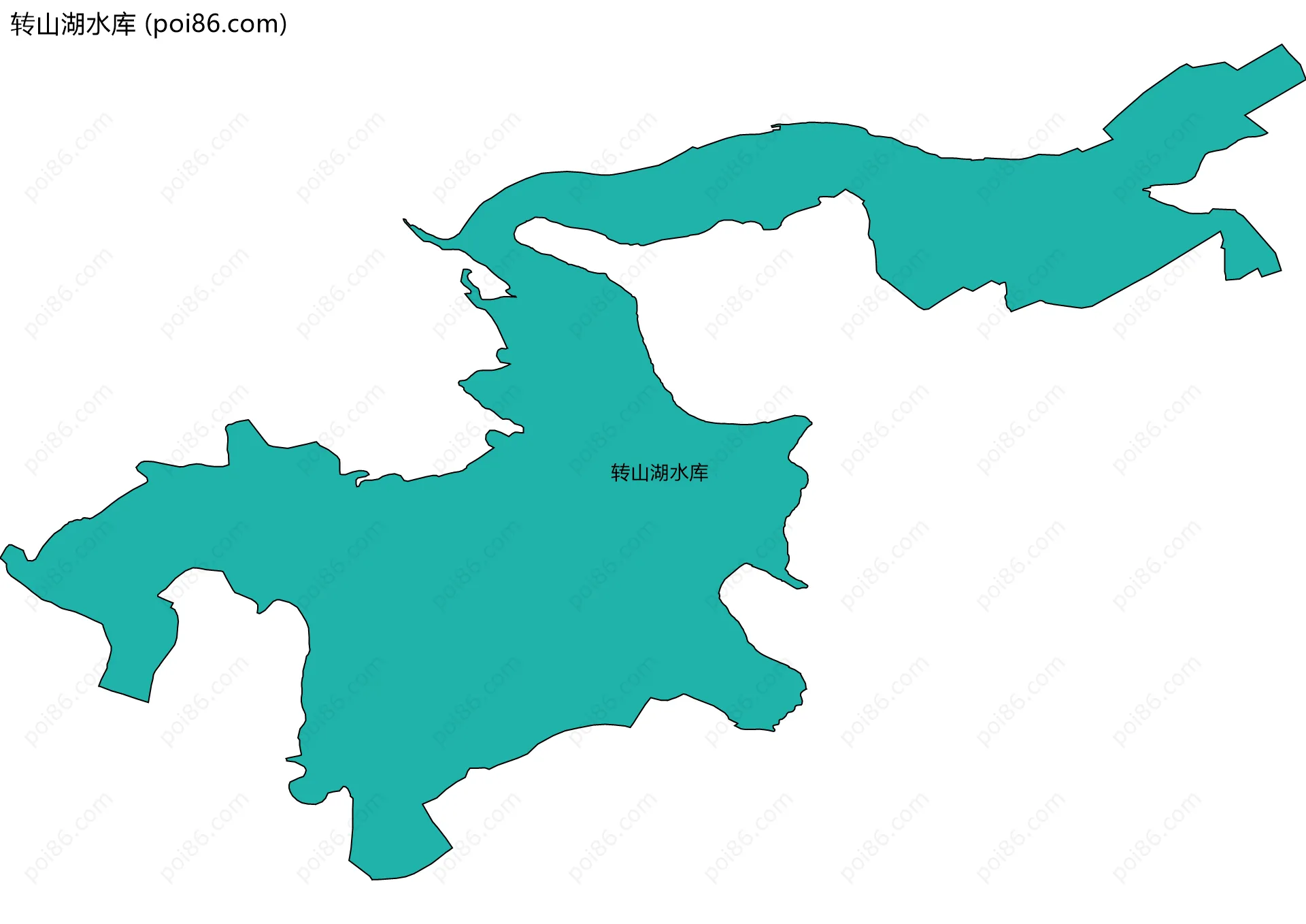 转山湖水库边界地图