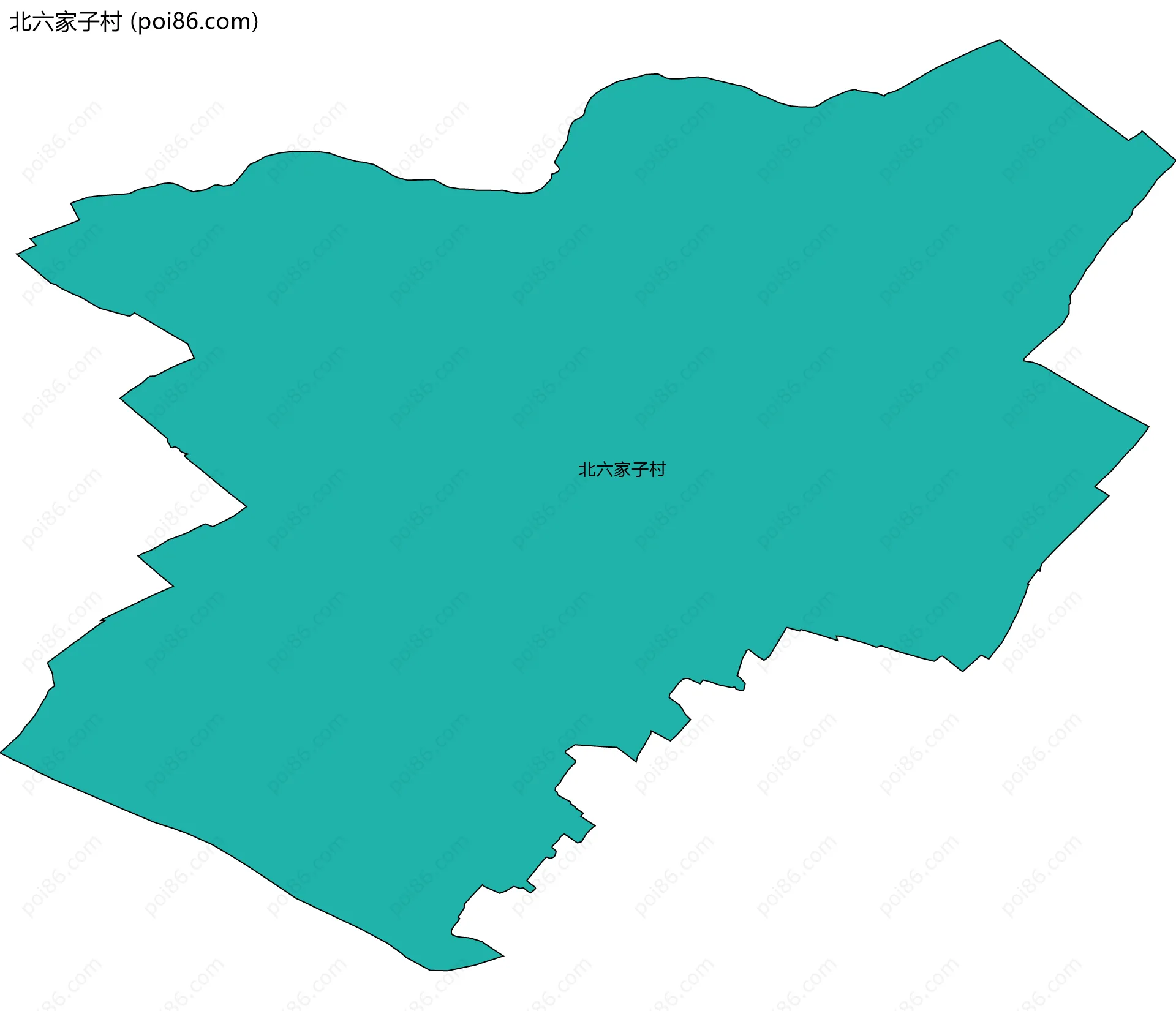 北六家子村边界地图