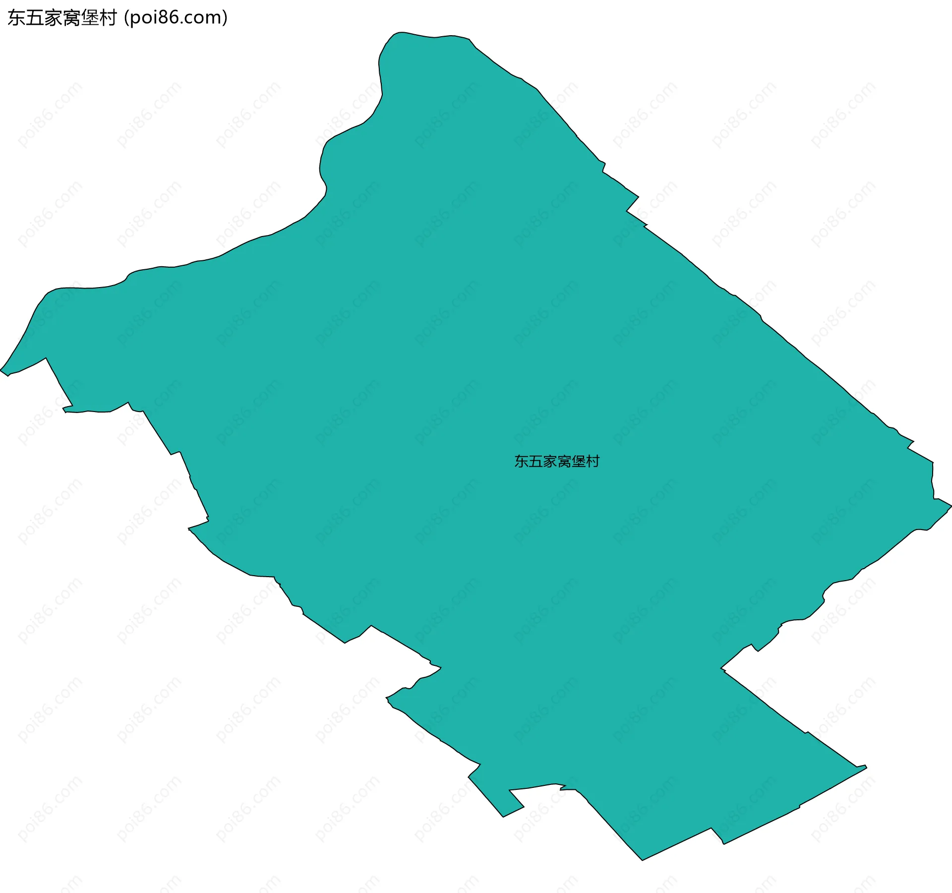 东五家窝堡村边界地图