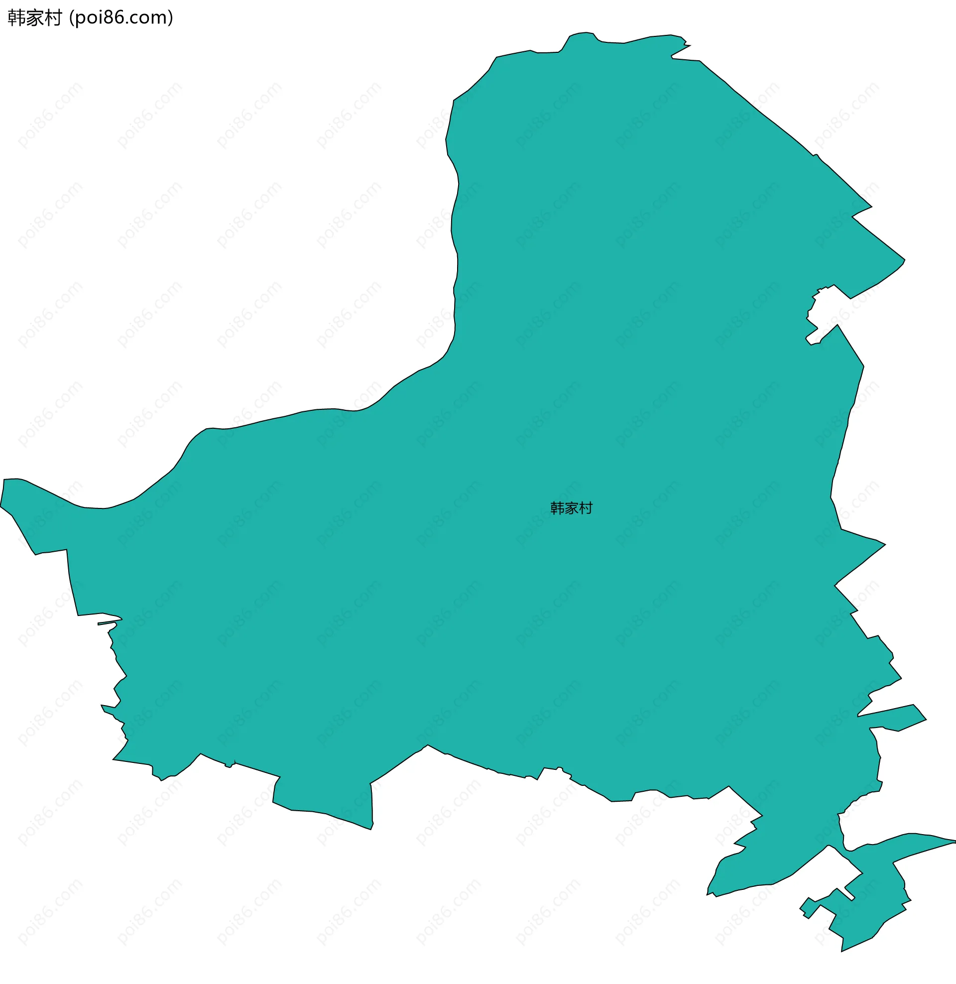 韩家村边界地图