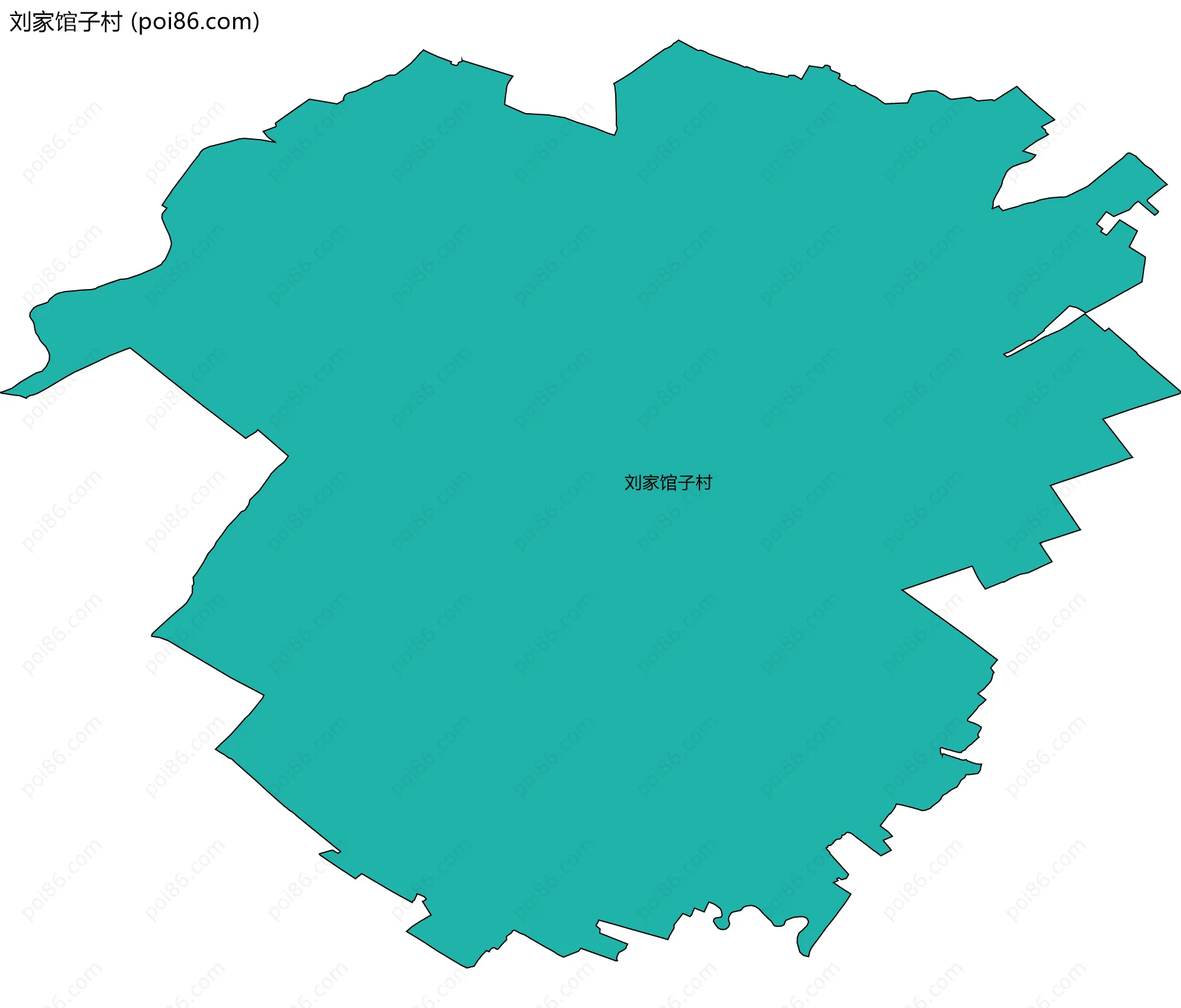 刘家馆子村边界地图