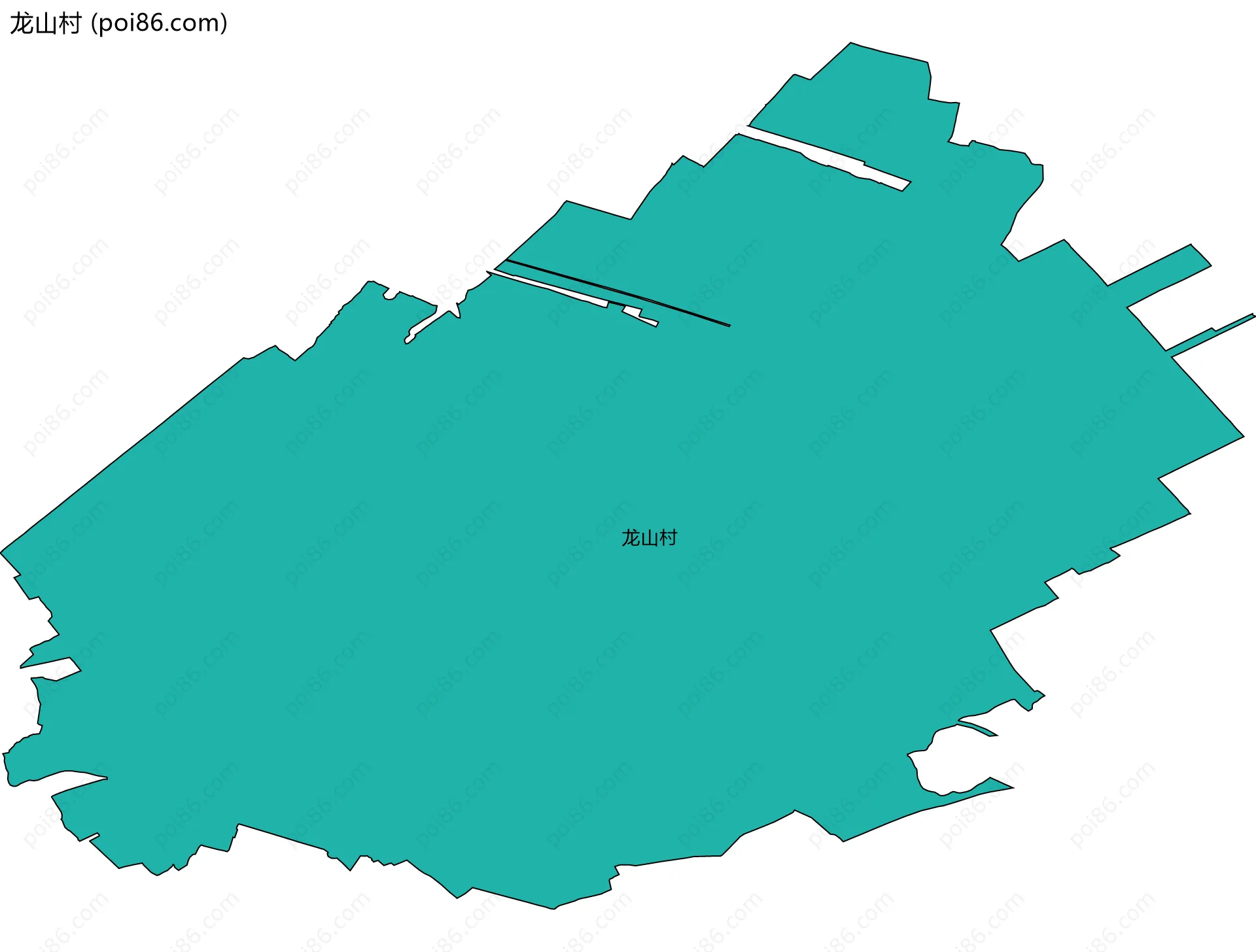 龙山村边界地图