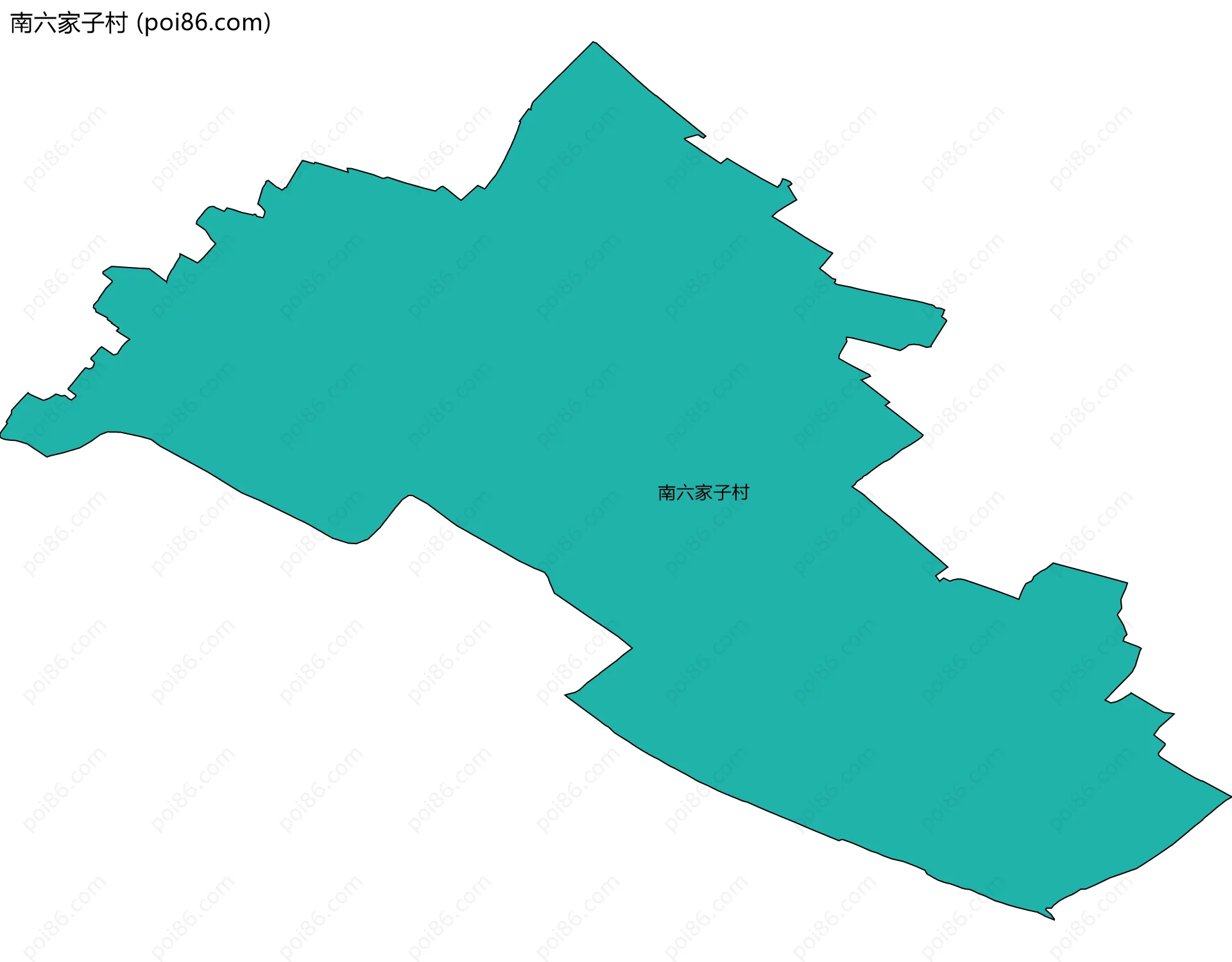 南六家子村边界地图