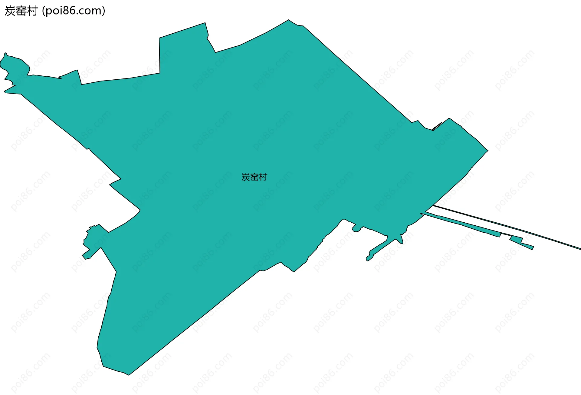 炭窑村边界地图
