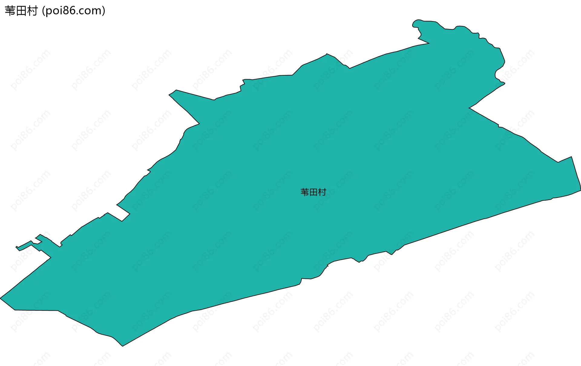 苇田村边界地图