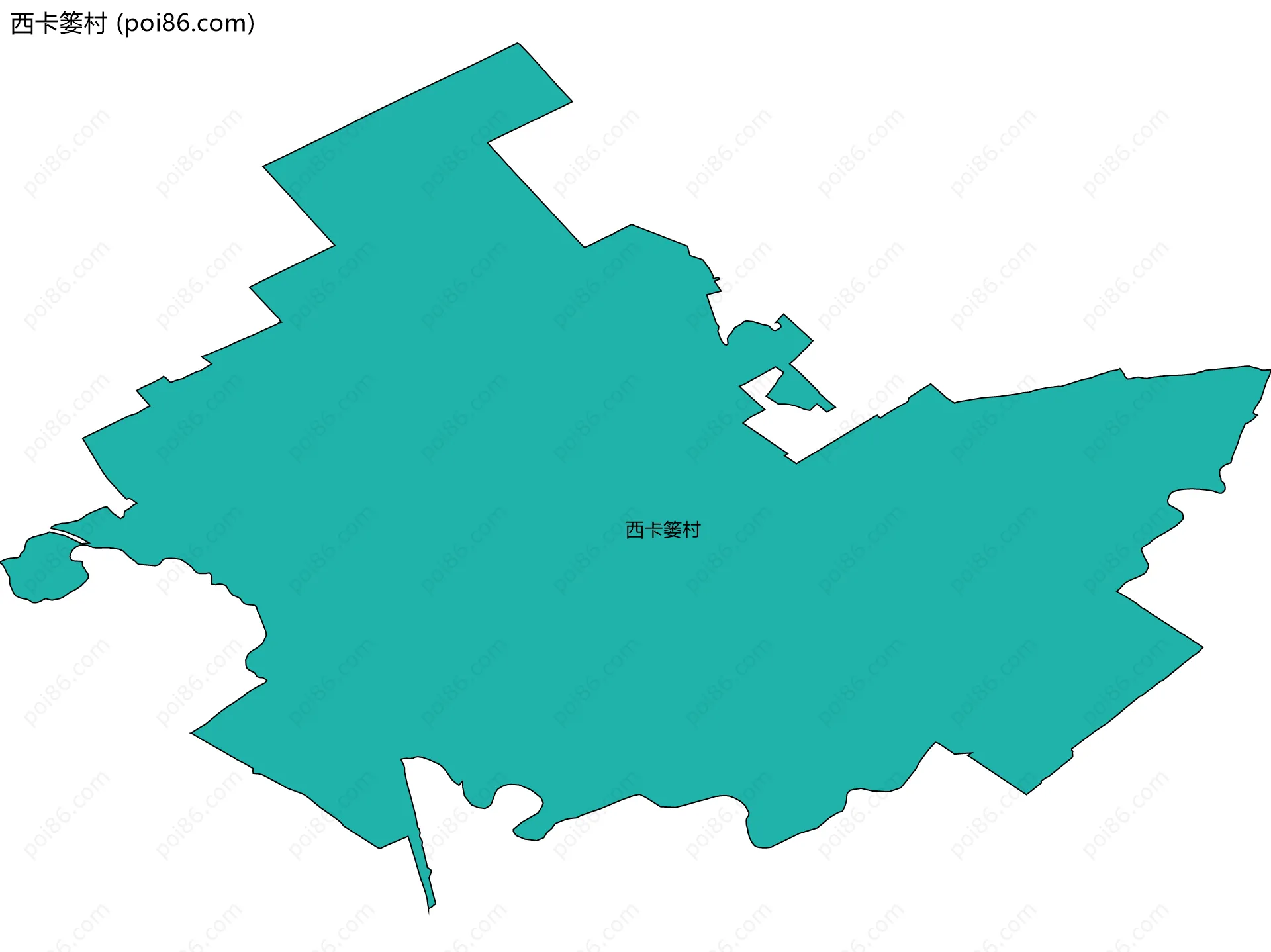 西卡篓村边界地图