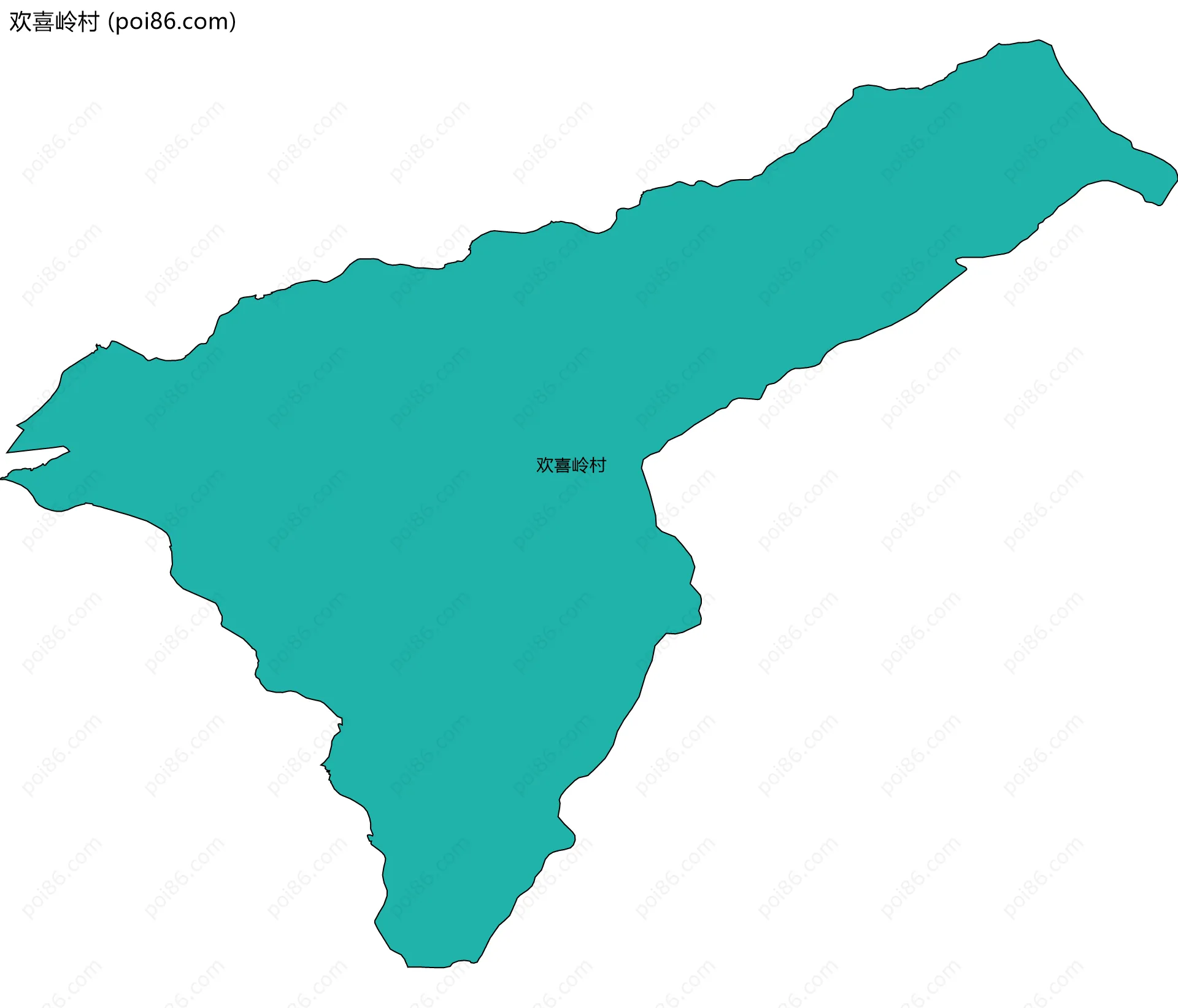 欢喜岭村边界地图
