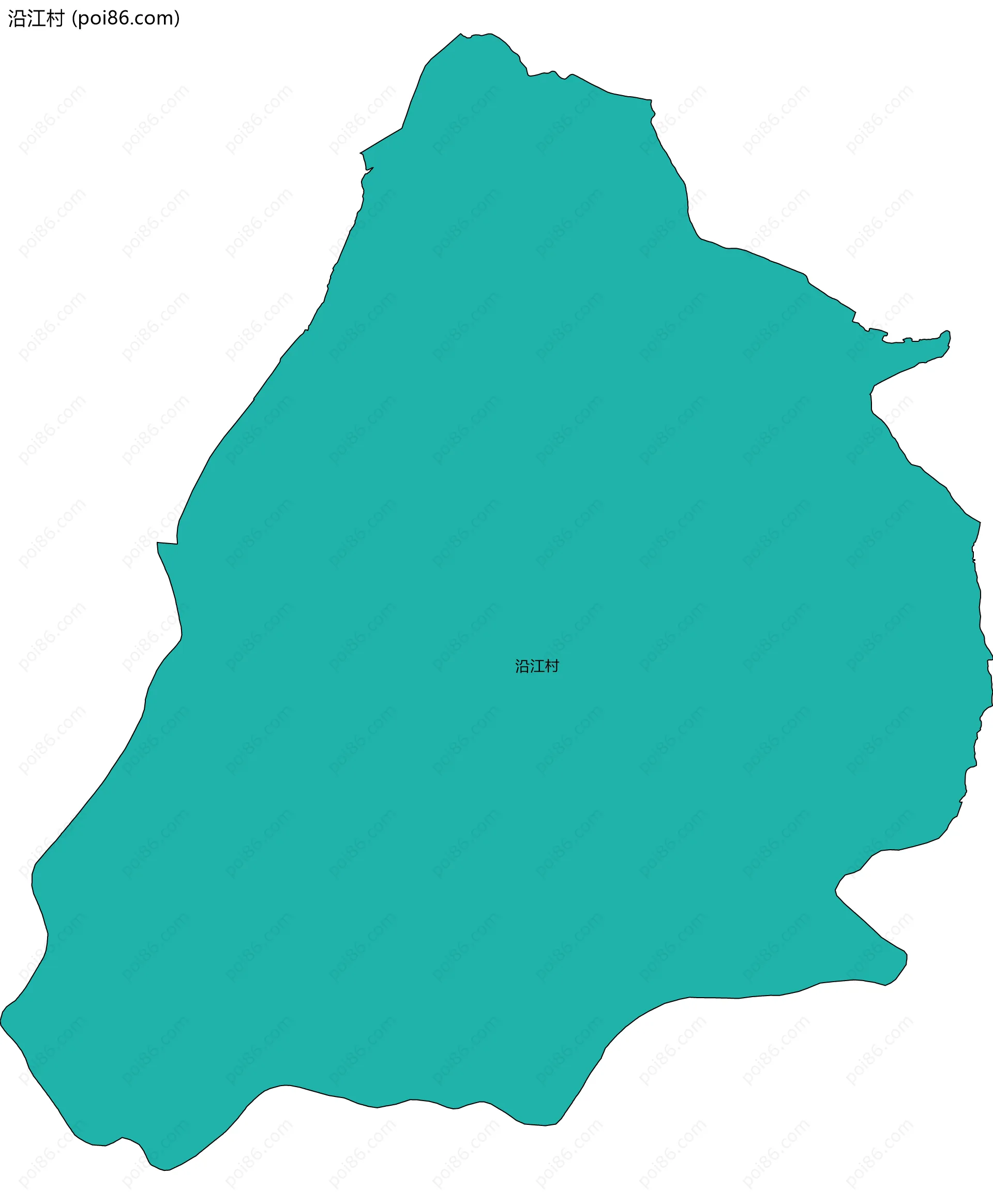 沿江村边界地图