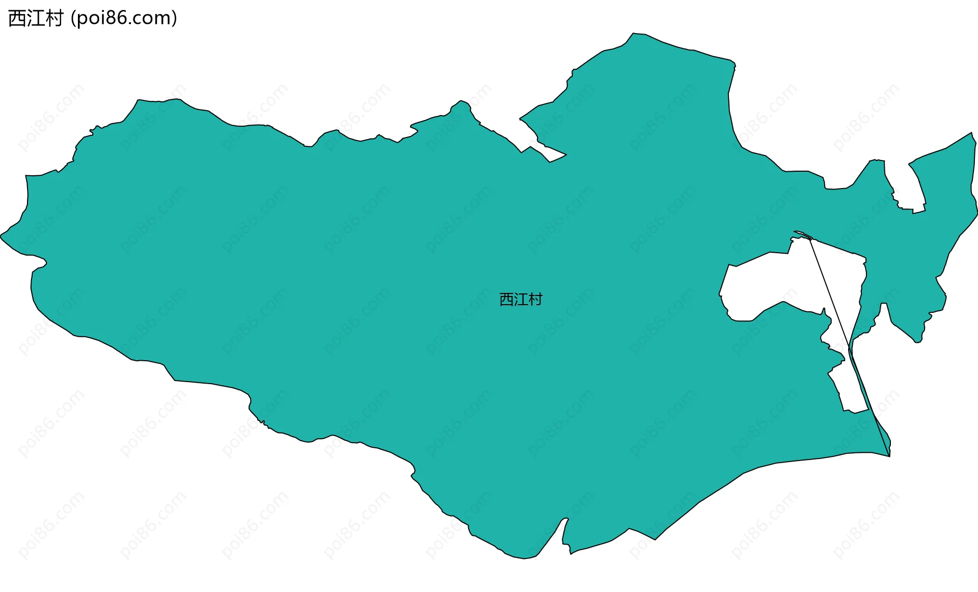 西江村边界地图