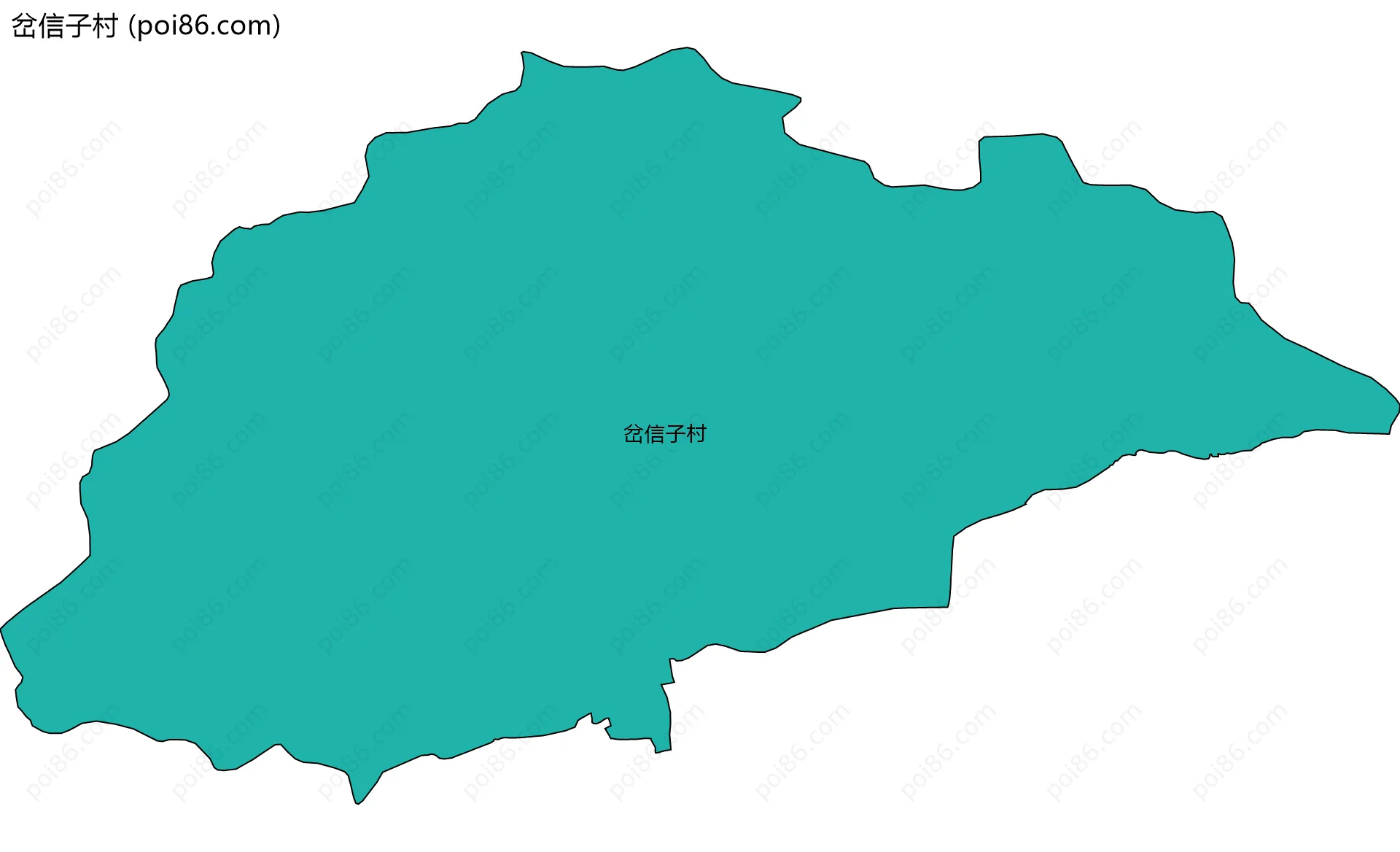 岔信子村边界地图