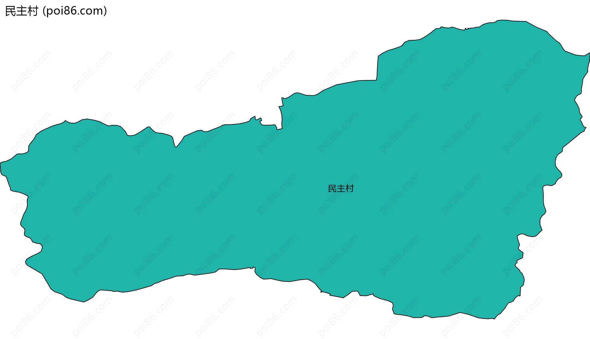 民主村边界地图