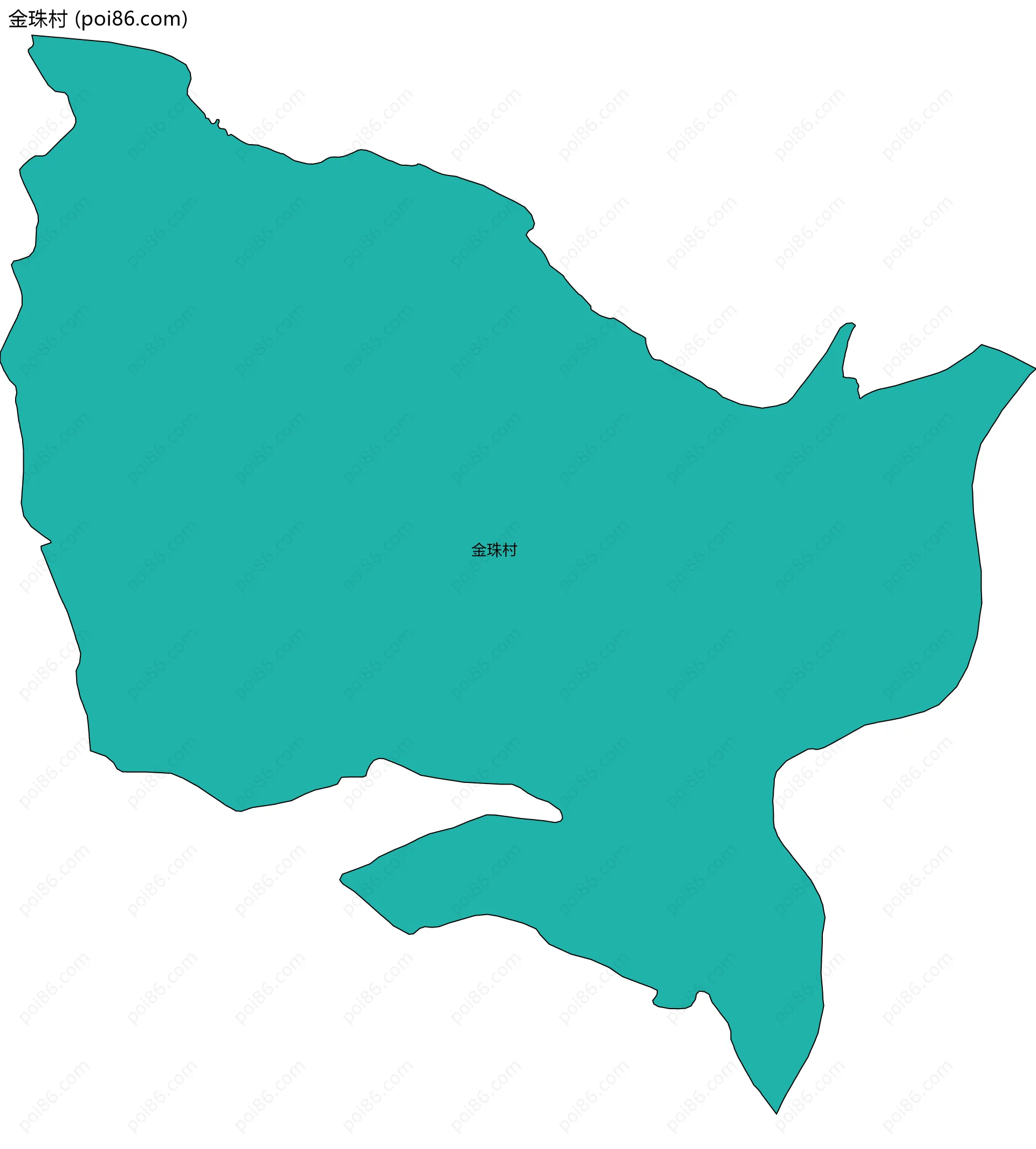 金珠村边界地图