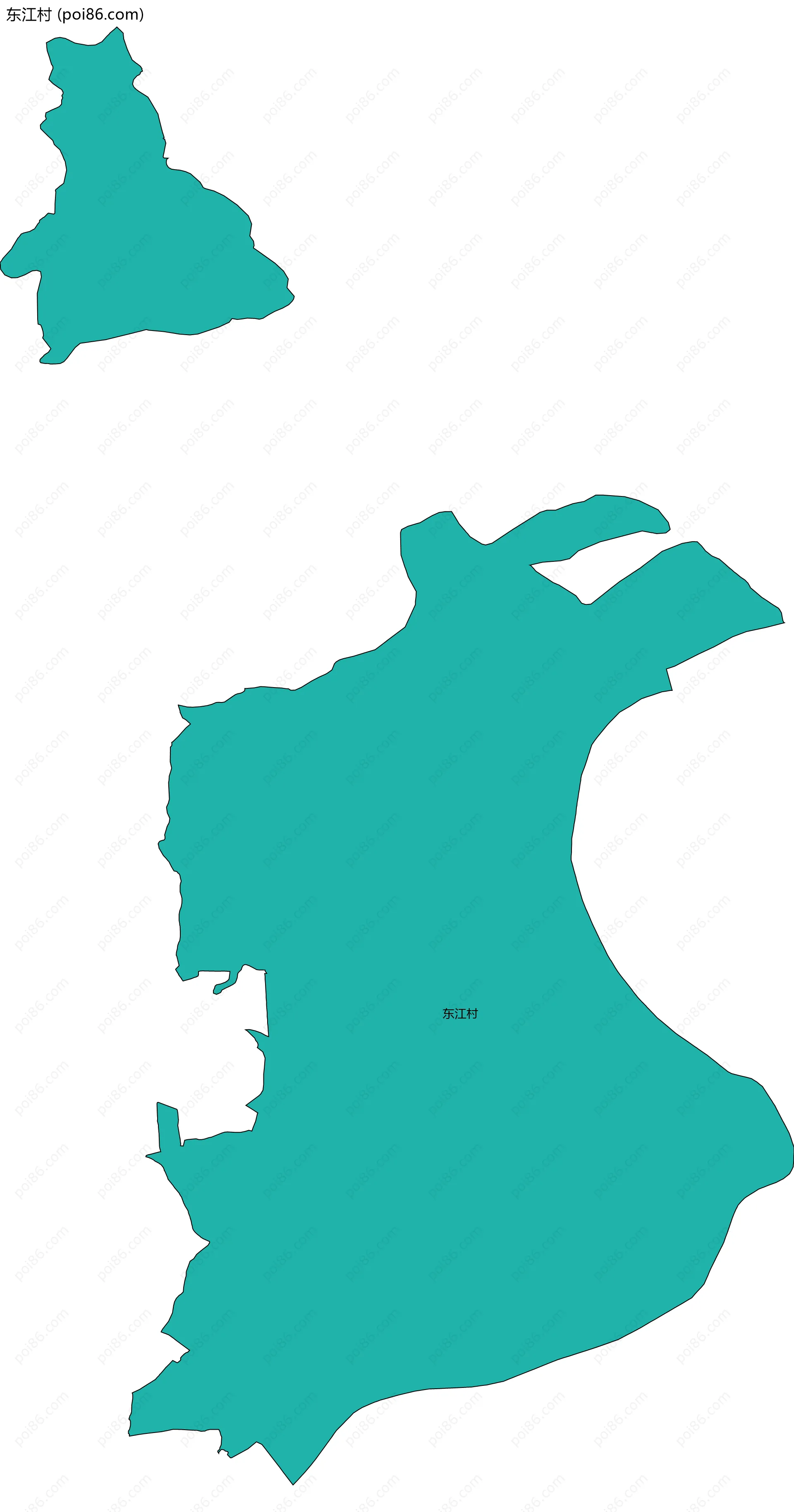 东江村边界地图