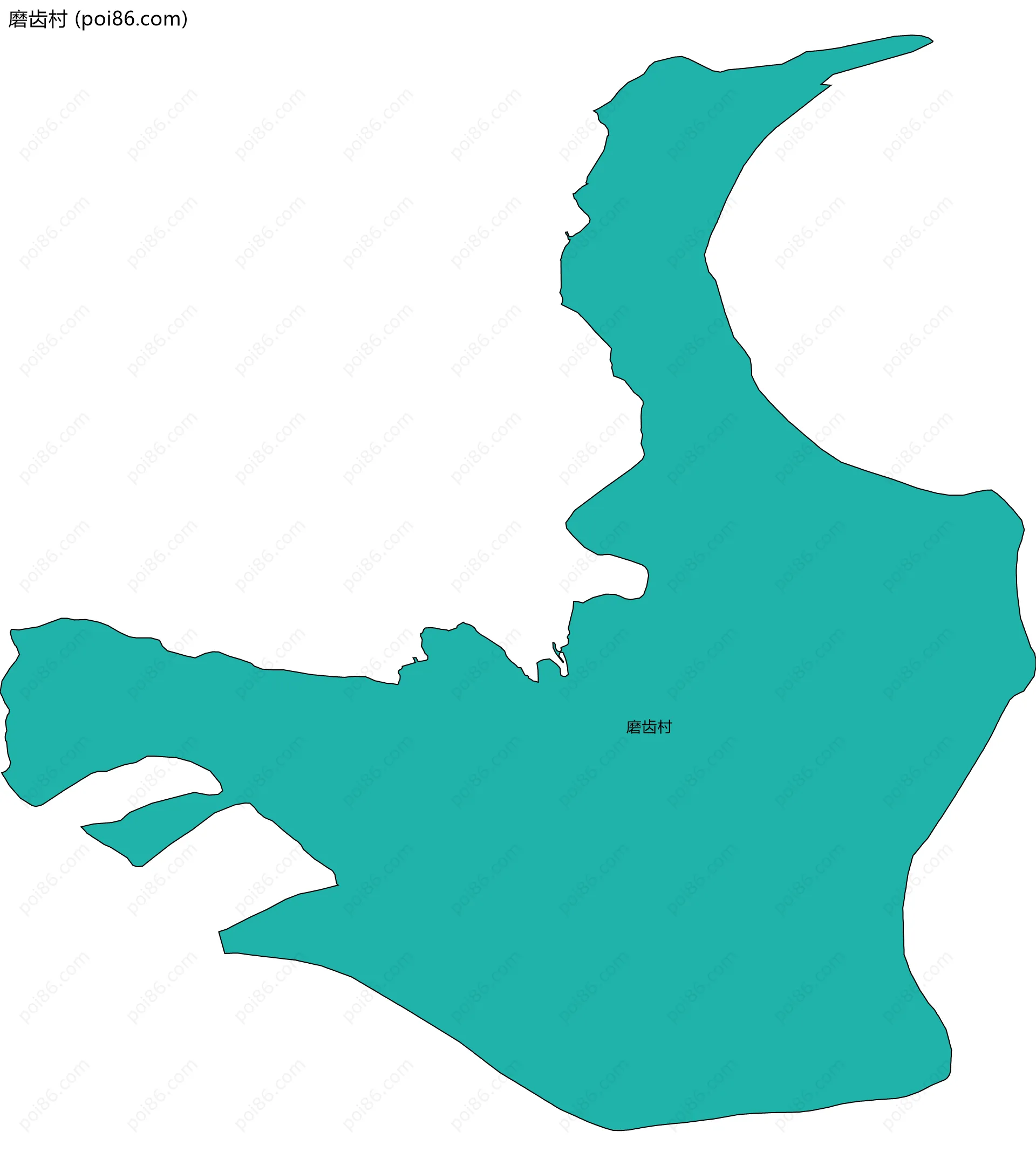 磨齿村边界地图