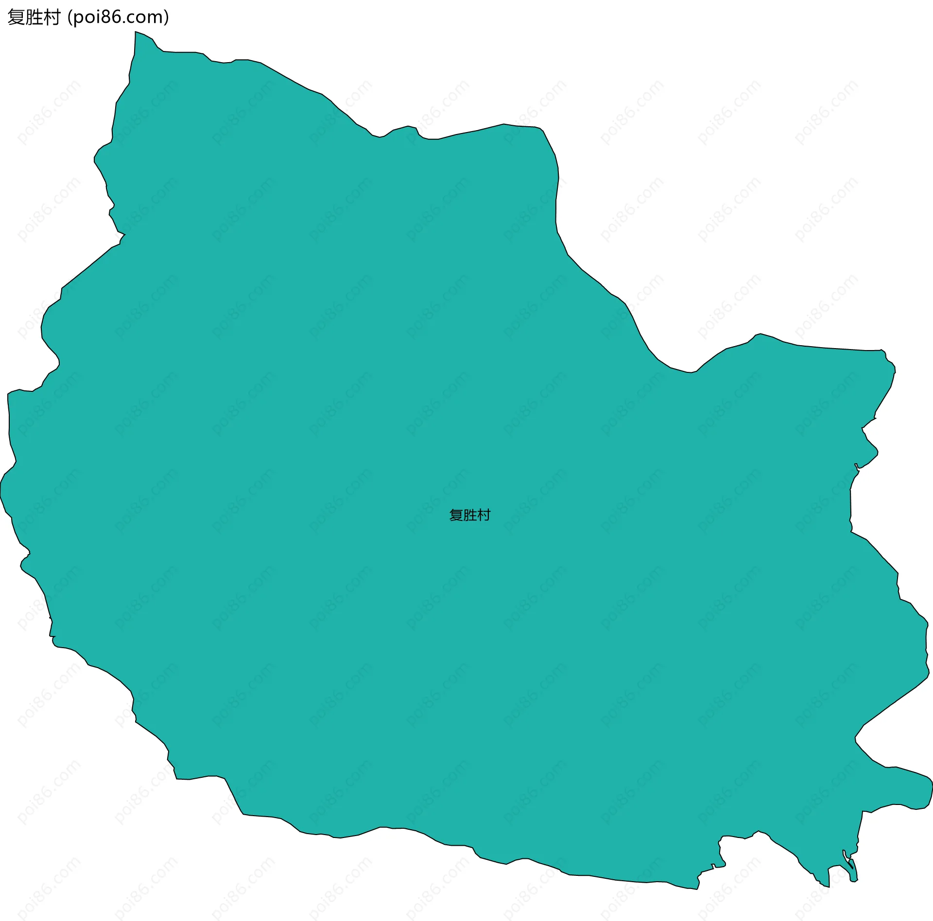 复胜村边界地图