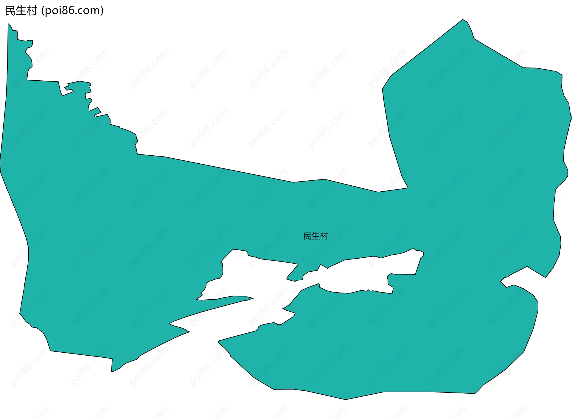 民生村边界地图