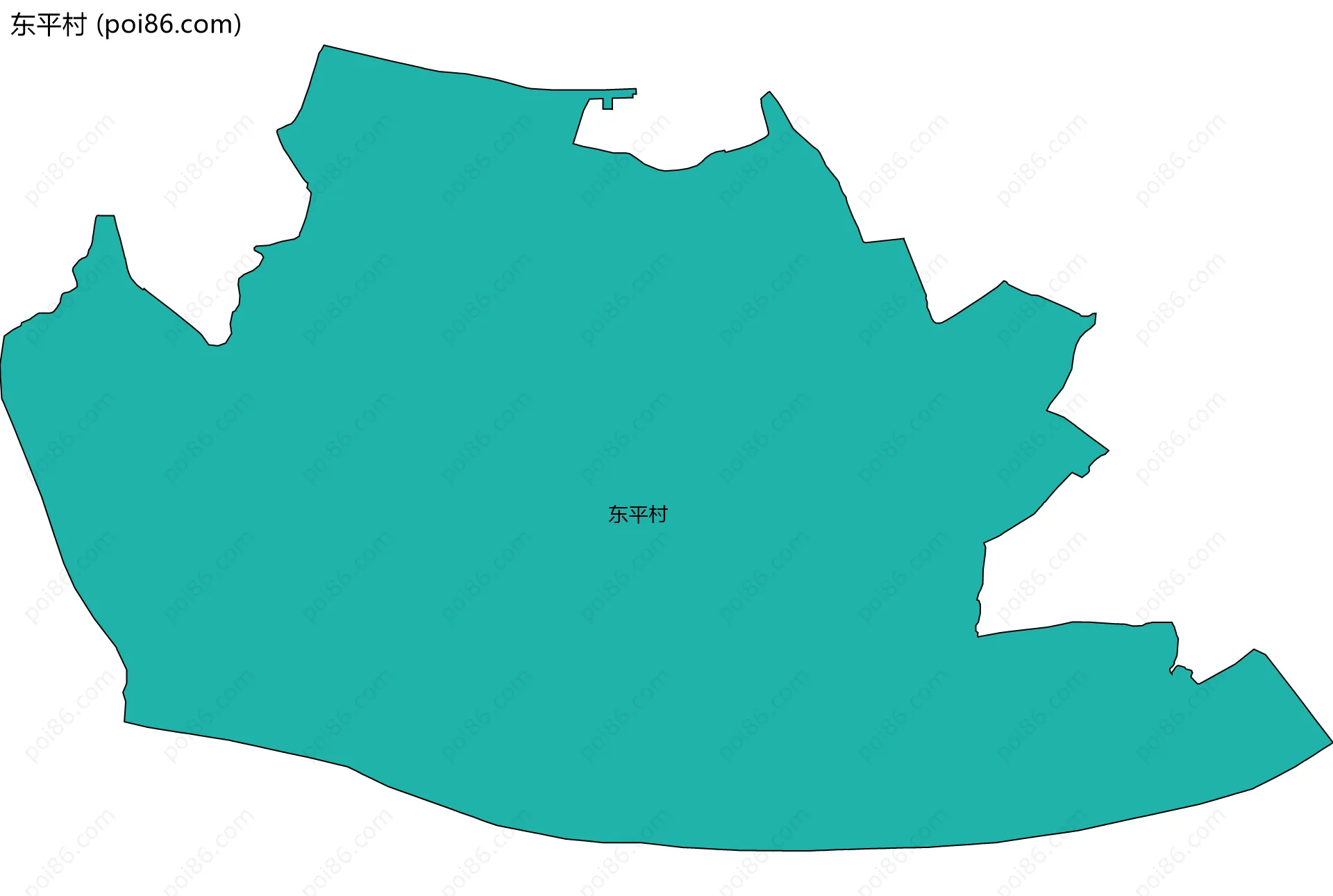 东平村边界地图