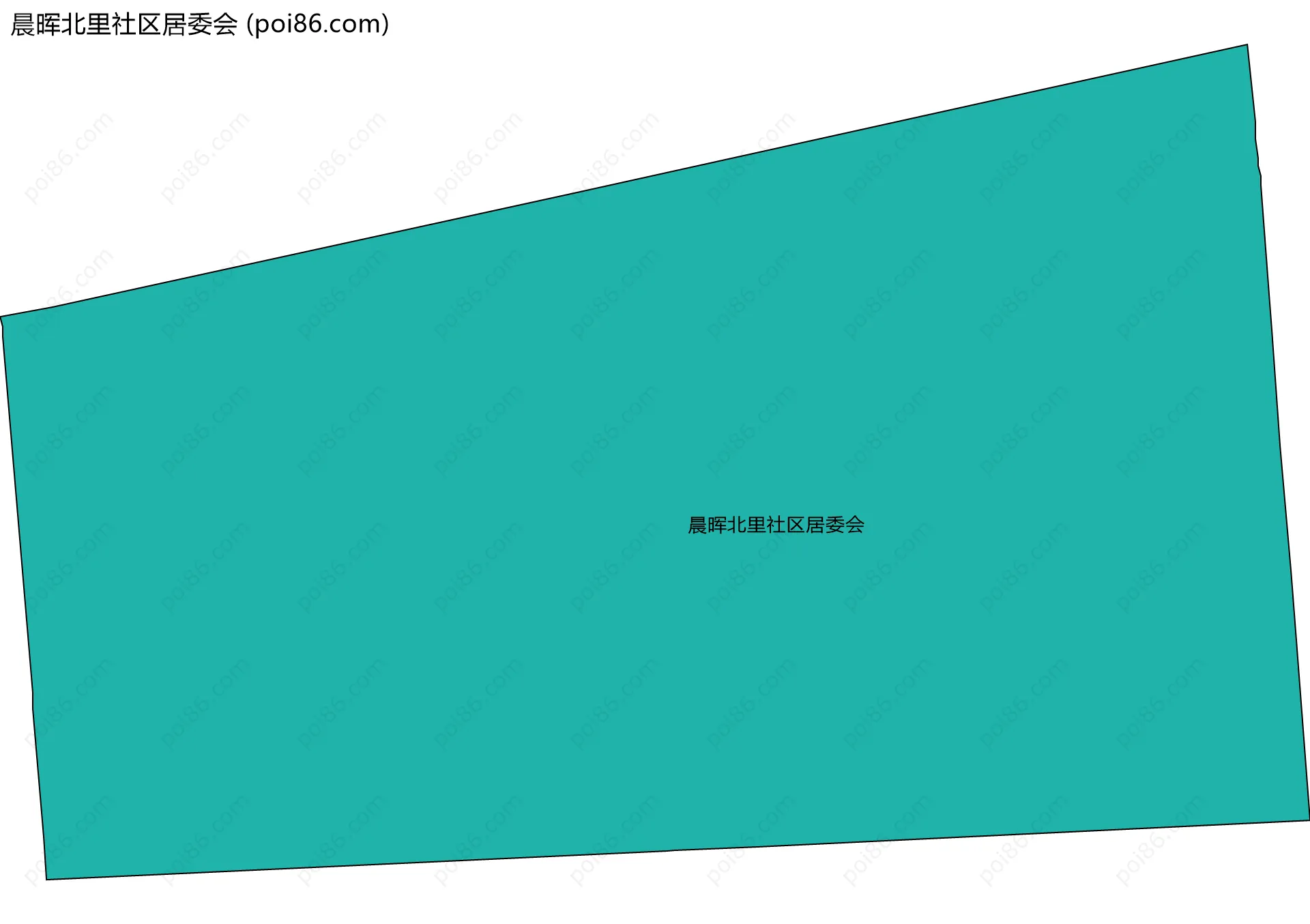 晨晖北里社区居委会边界地图